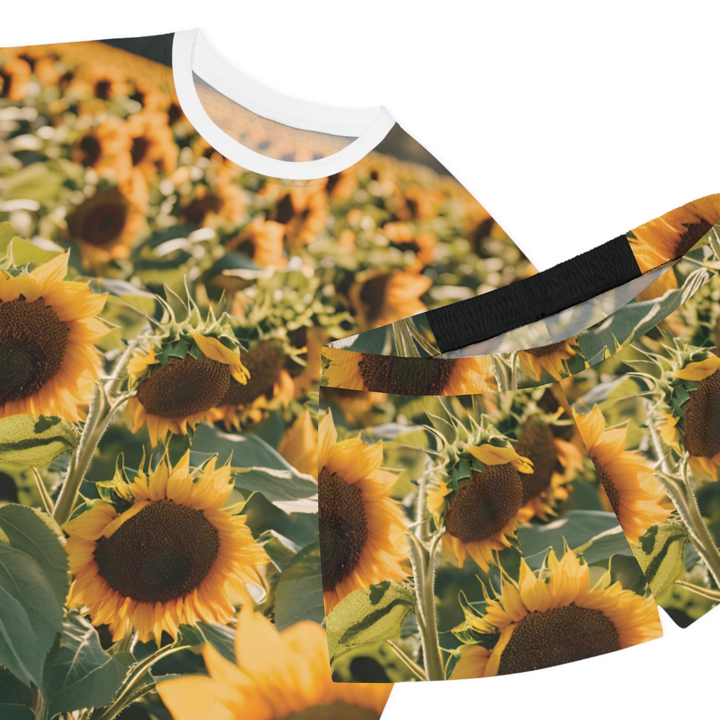 "Sunflower Field" Women's Short Pajama Set (AOP)