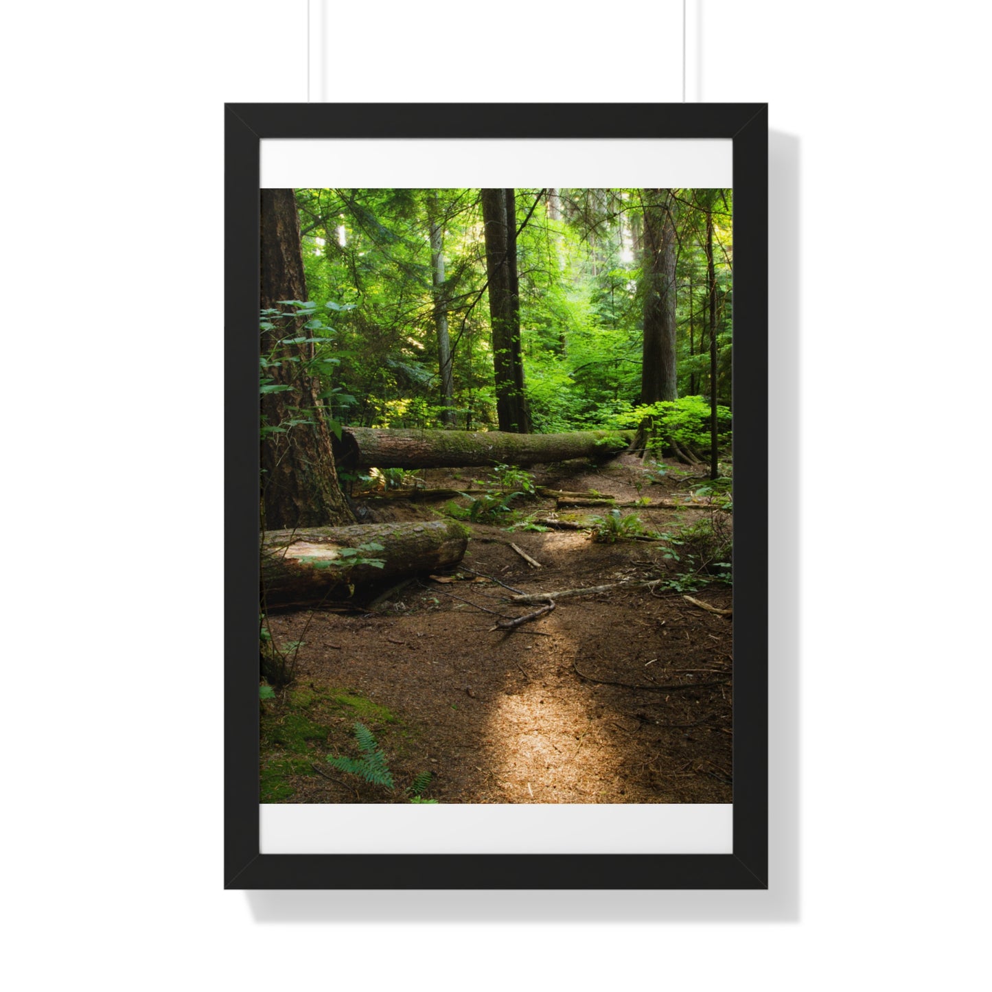 "Fallen Tree" Framed Vertical Poster