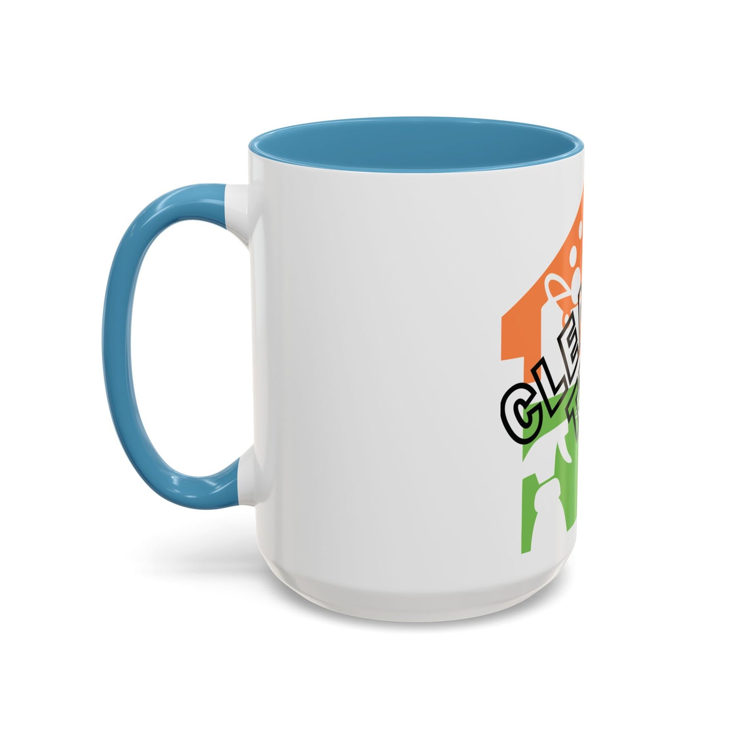 "Cleaning That Fitz" Logo Accent Coffee Mug (11, 15oz)