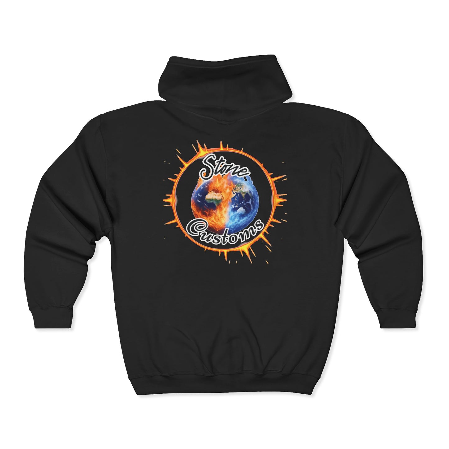 "Stone Customs" Logo on back - Unisex Heavy Blend™ Full Zip Hooded Sweatshirt