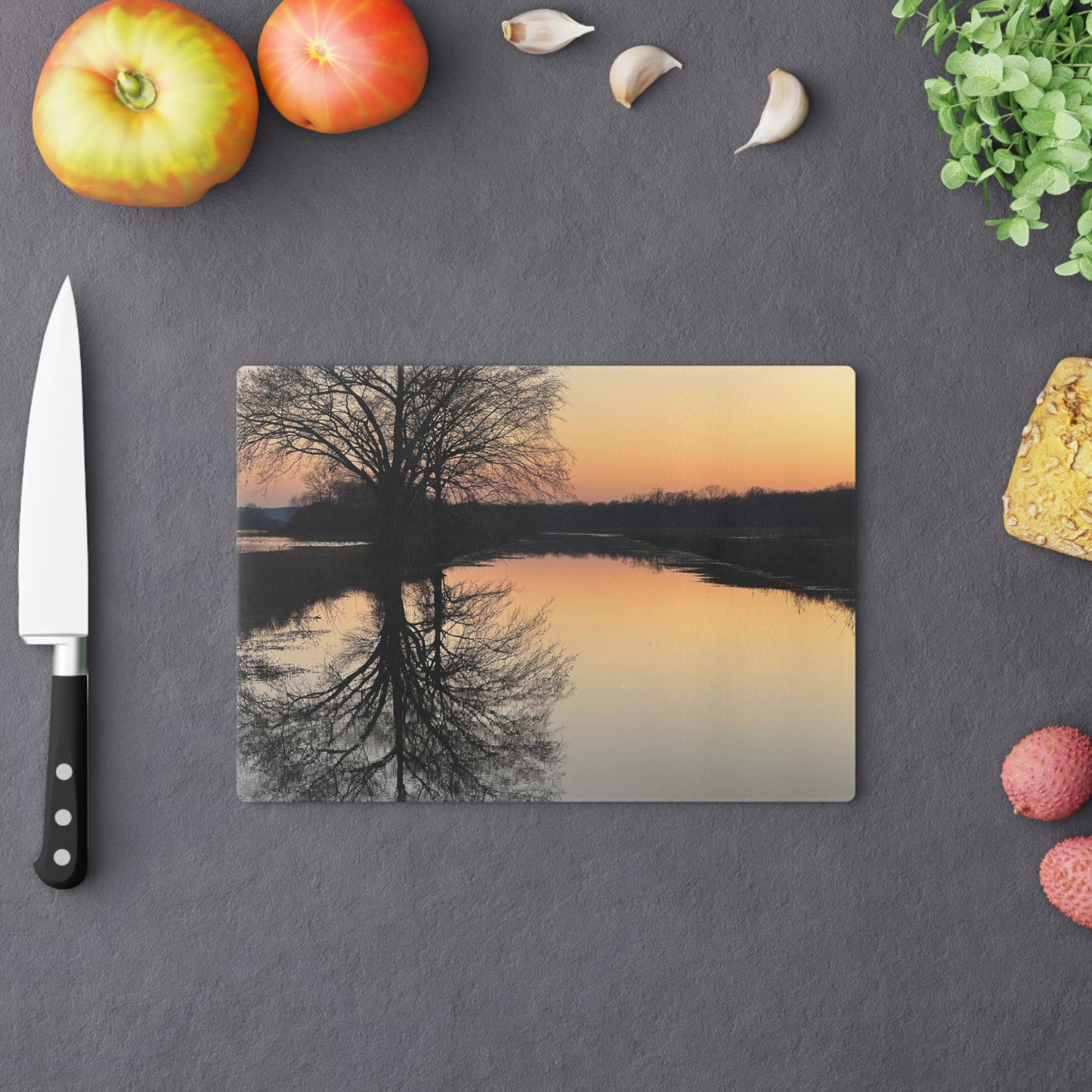 "Reflections At Sunset" Cutting Board