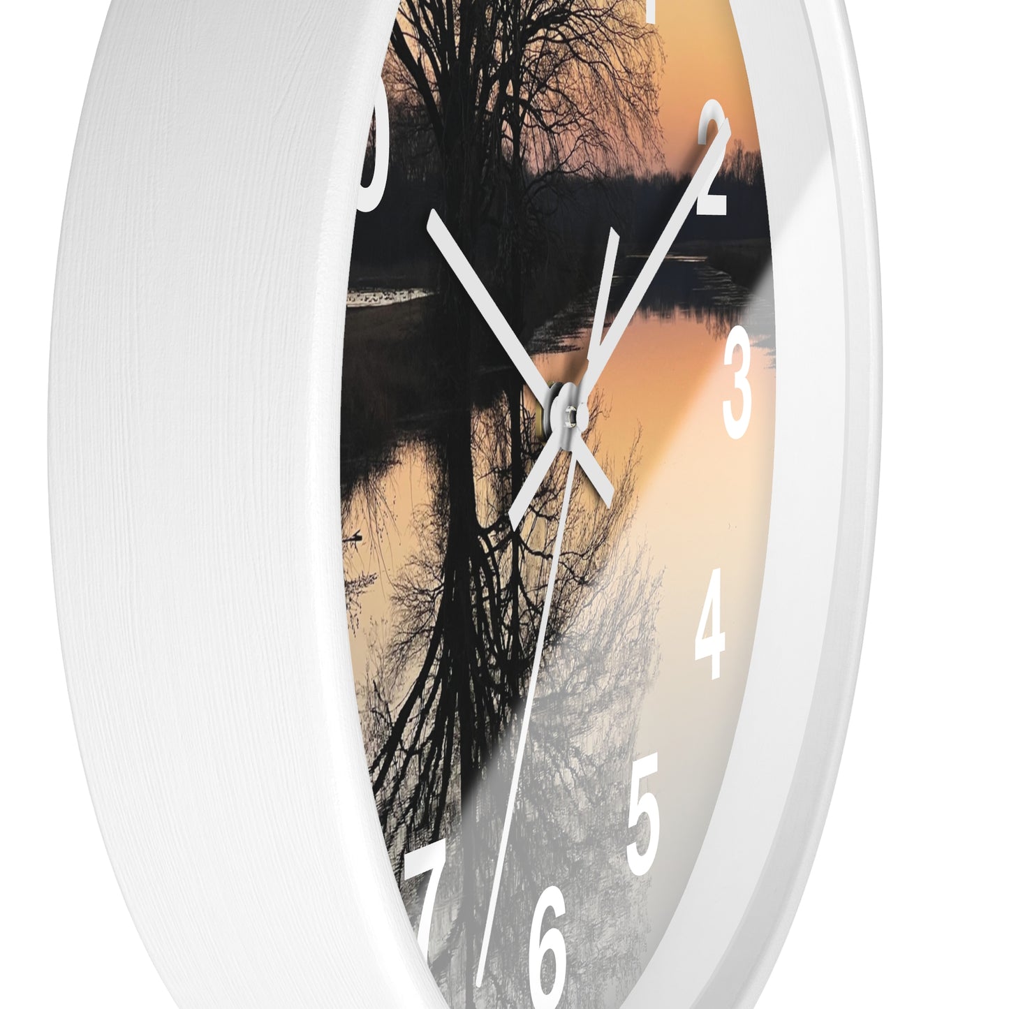 “Reflection At Sunset” Numbered Wall Clock