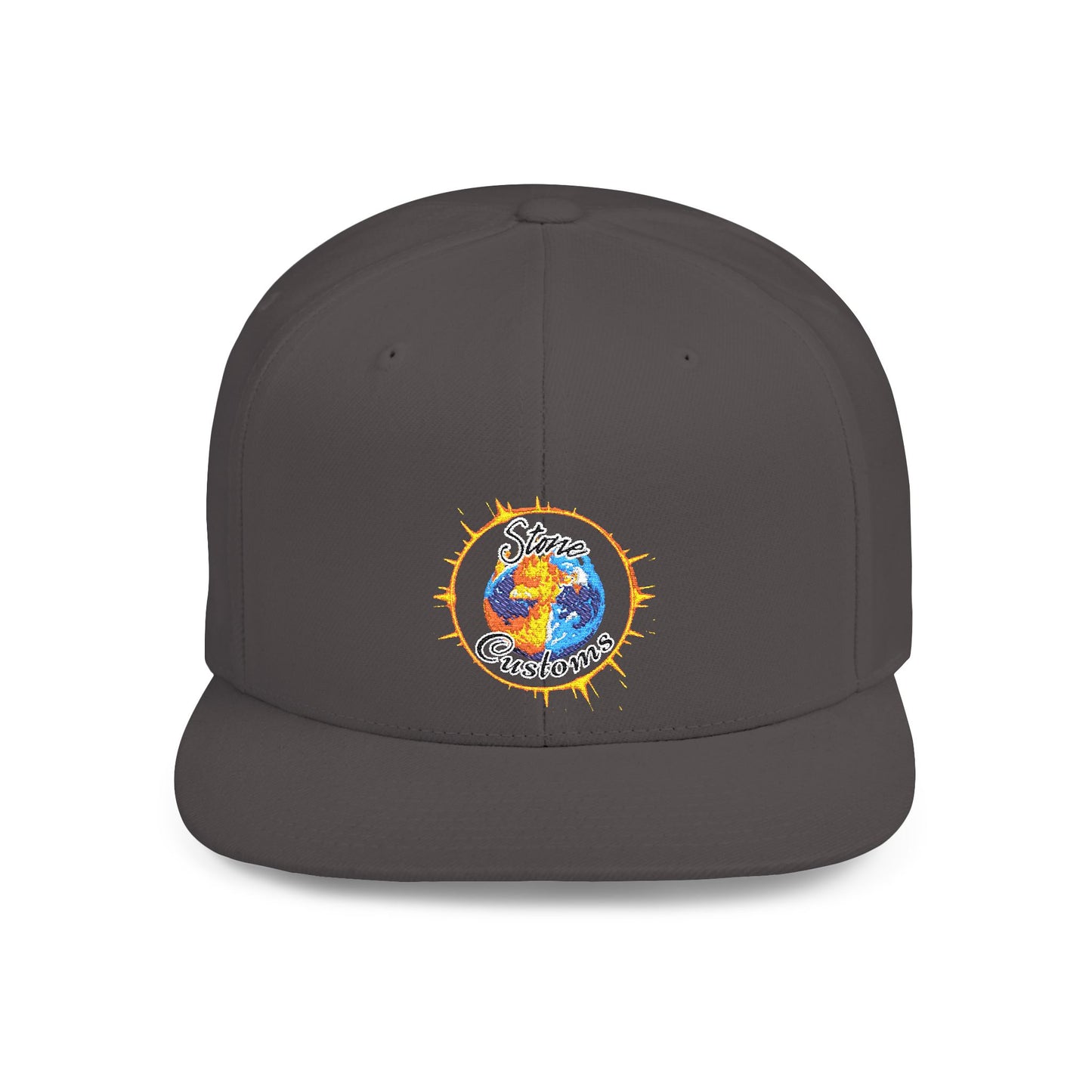 "Stone Customs" Logo Flat Bill Snapback