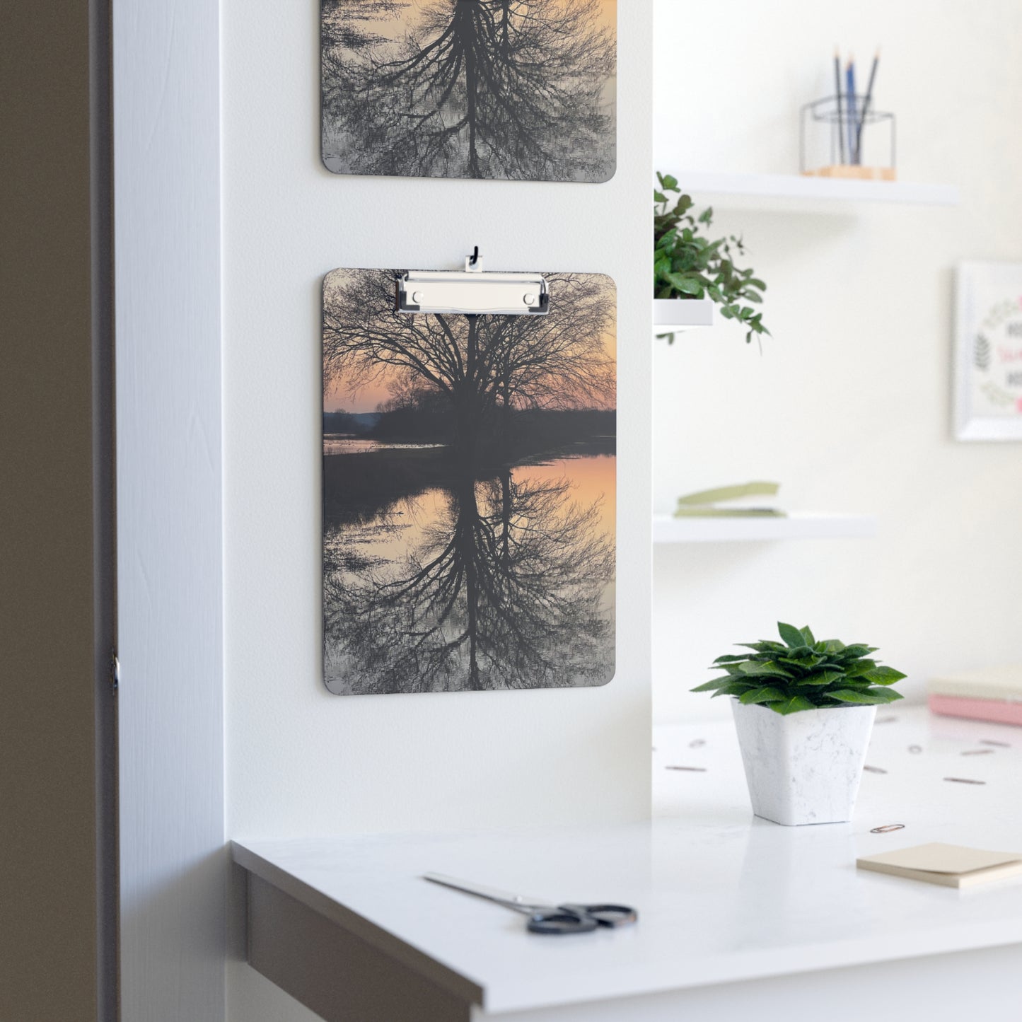 “Reflection At Sunset” Clipboard