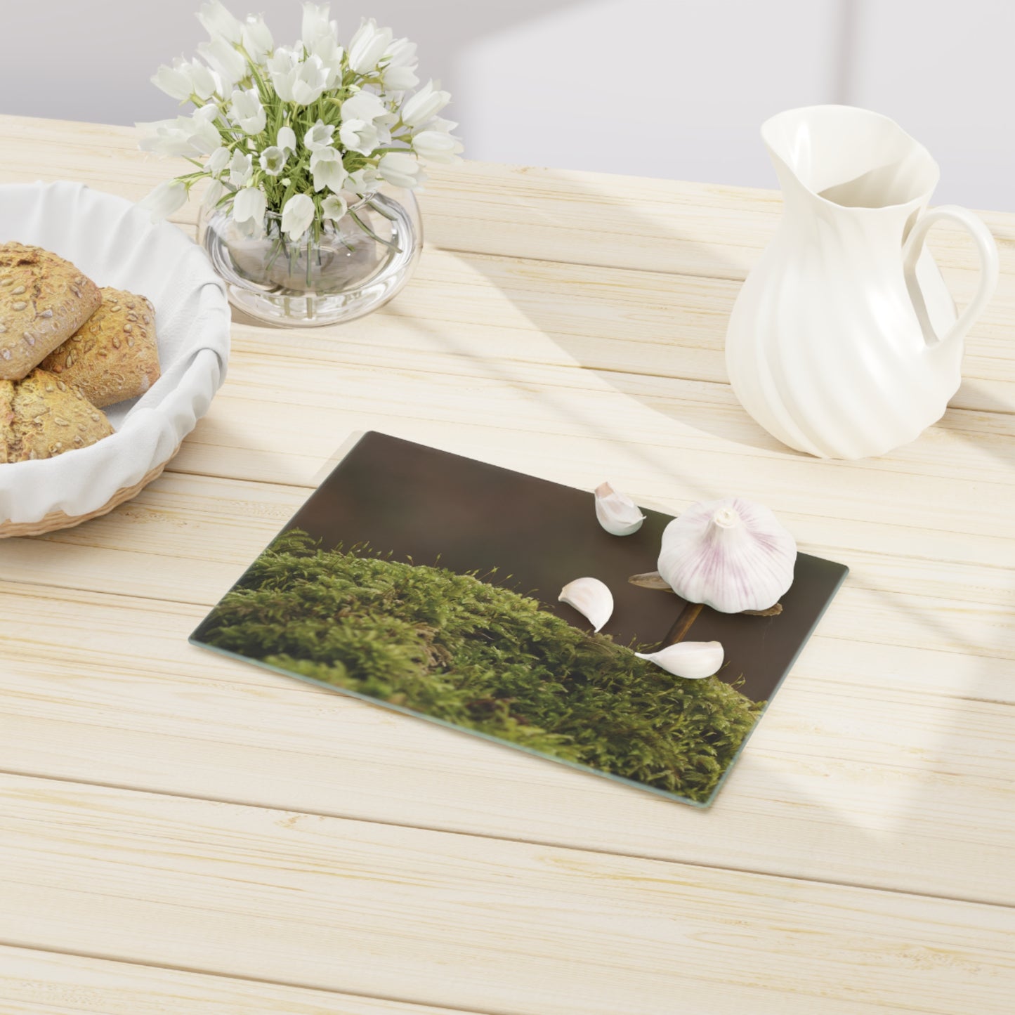 "Mushroom On Mossy Mound" Cutting Board