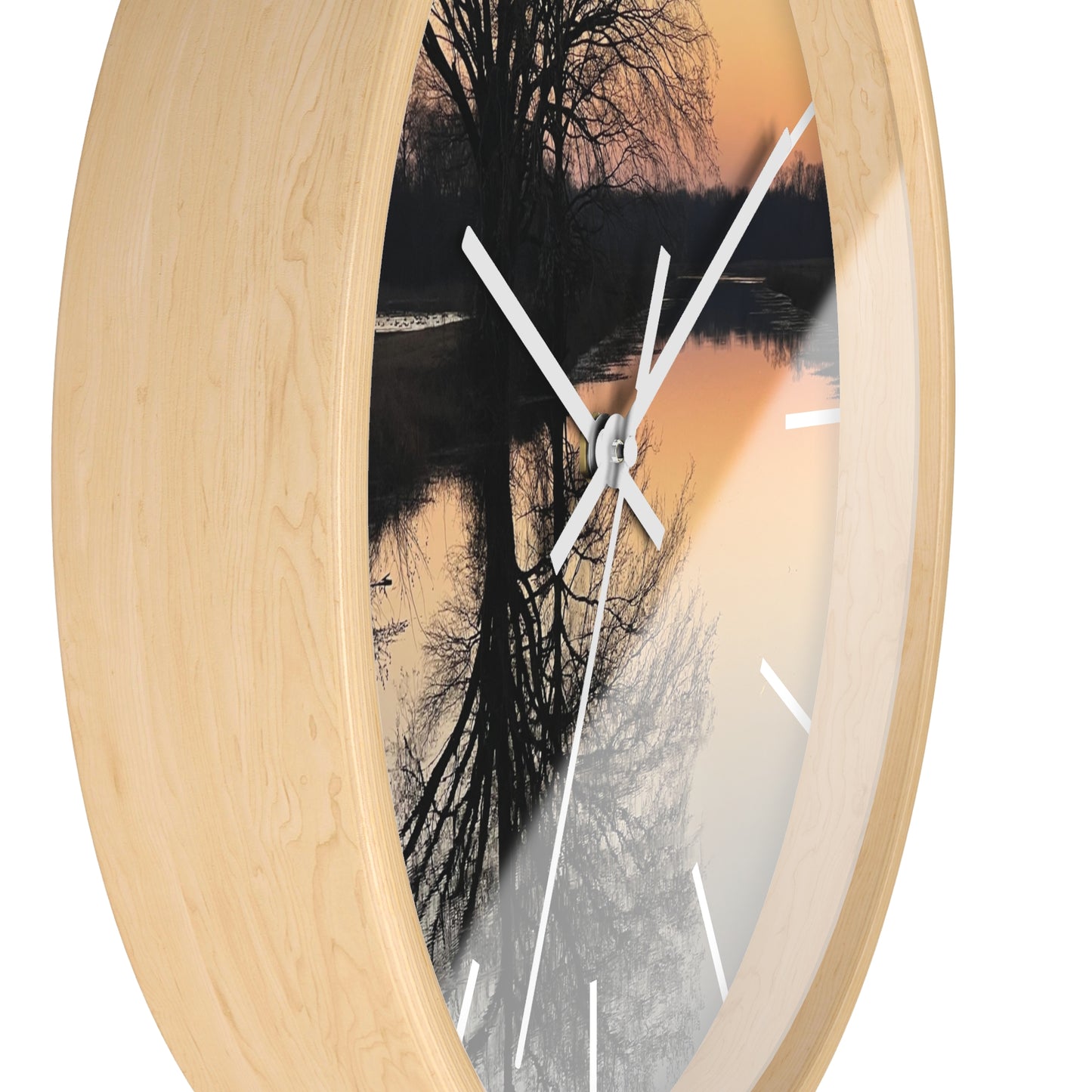 “Reflection At Sunset” Wall Clock