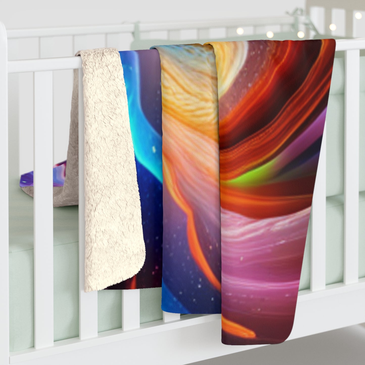 "Cosmic Spiral" Sherpa Fleece Blanket