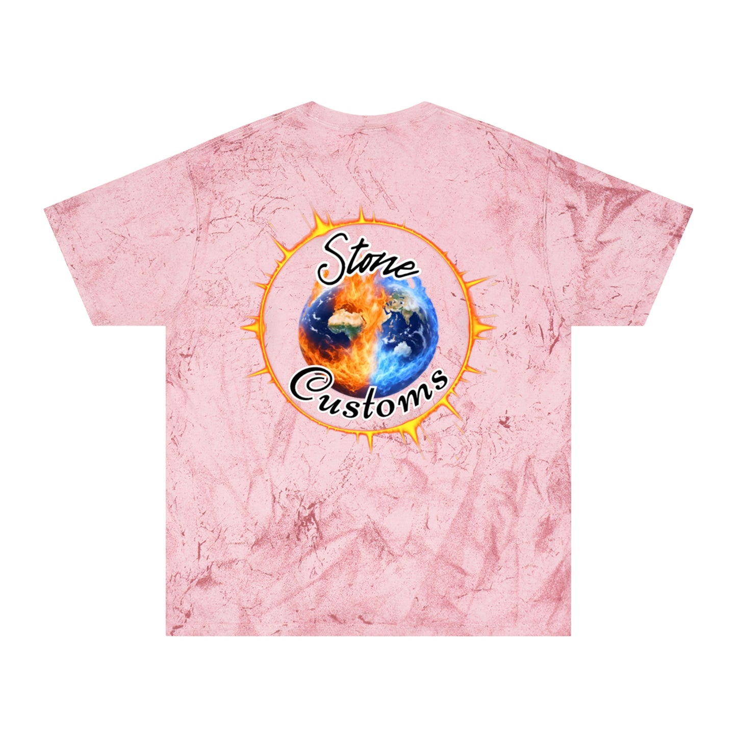 "Stone Customs" Logo on back Unisex Color Blast T-Shirt