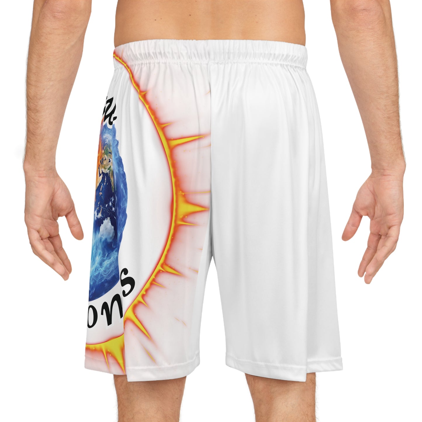 "Stone Customs" Left Leg Basketball Shorts (AOP)