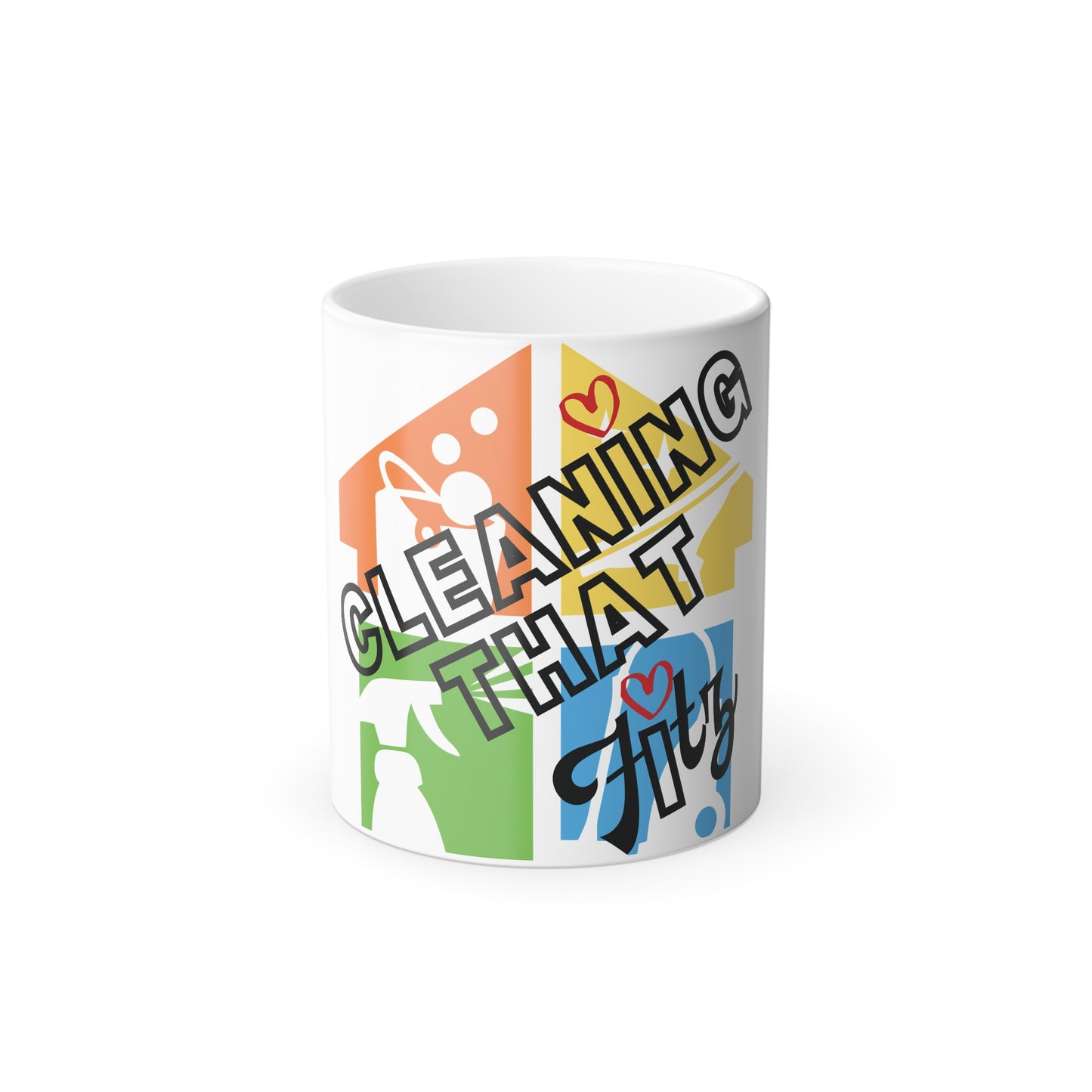 "Cleaning That Fitz" Logo Color Morphing Mug, 11oz