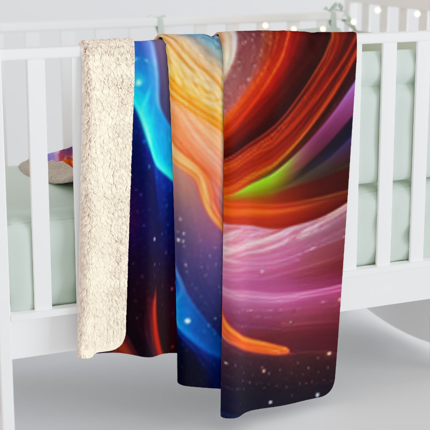 "Cosmic Spiral" Sherpa Fleece Blanket