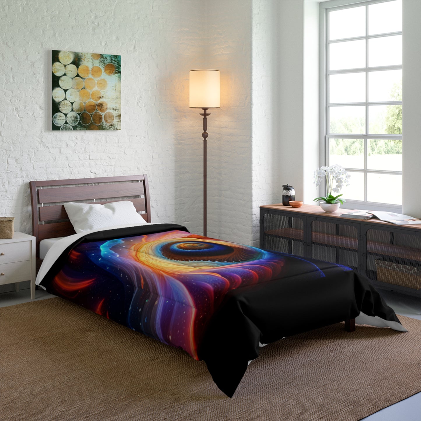 "Cosmic Spiral" Comforter