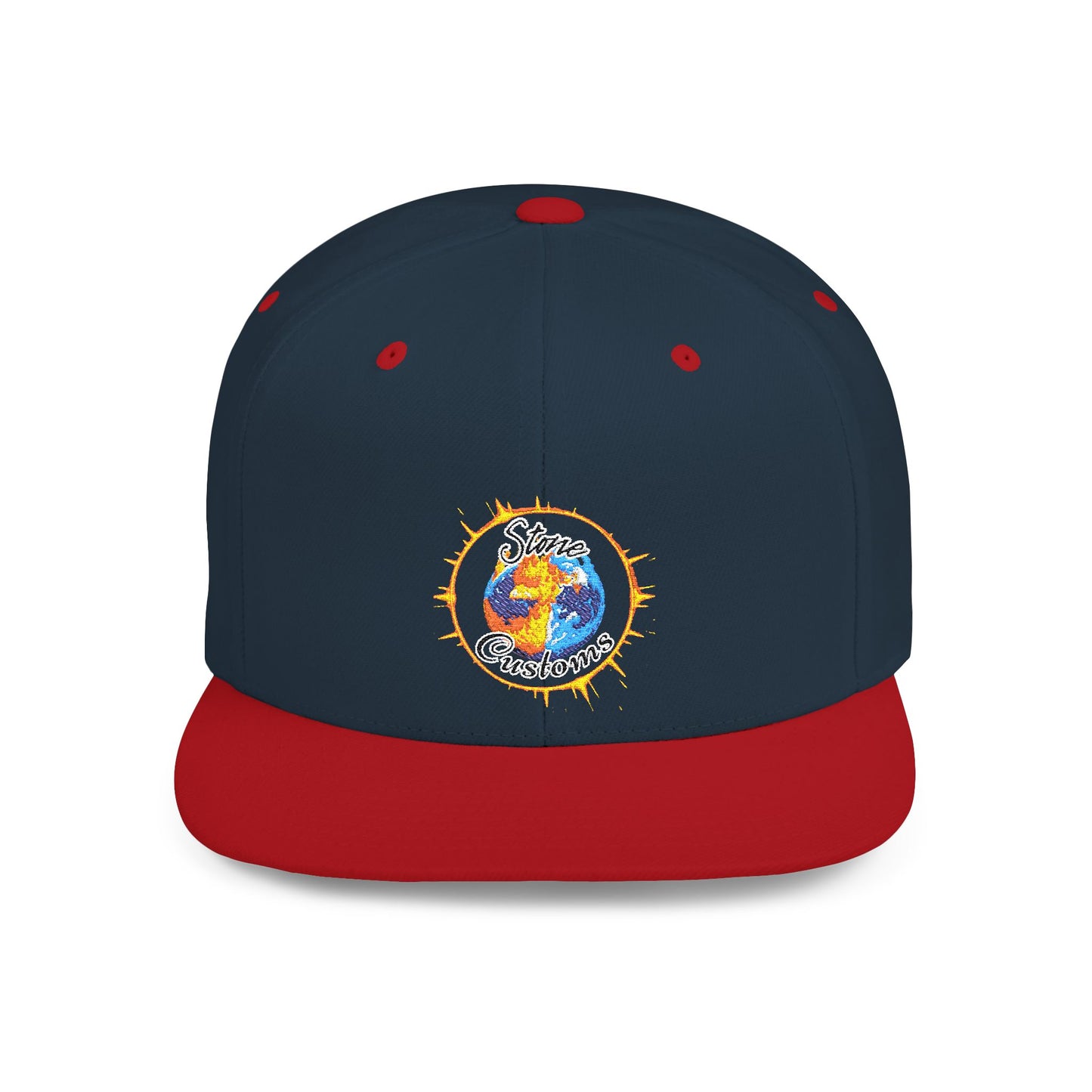 "Stone Customs" Logo Flat Bill Snapback