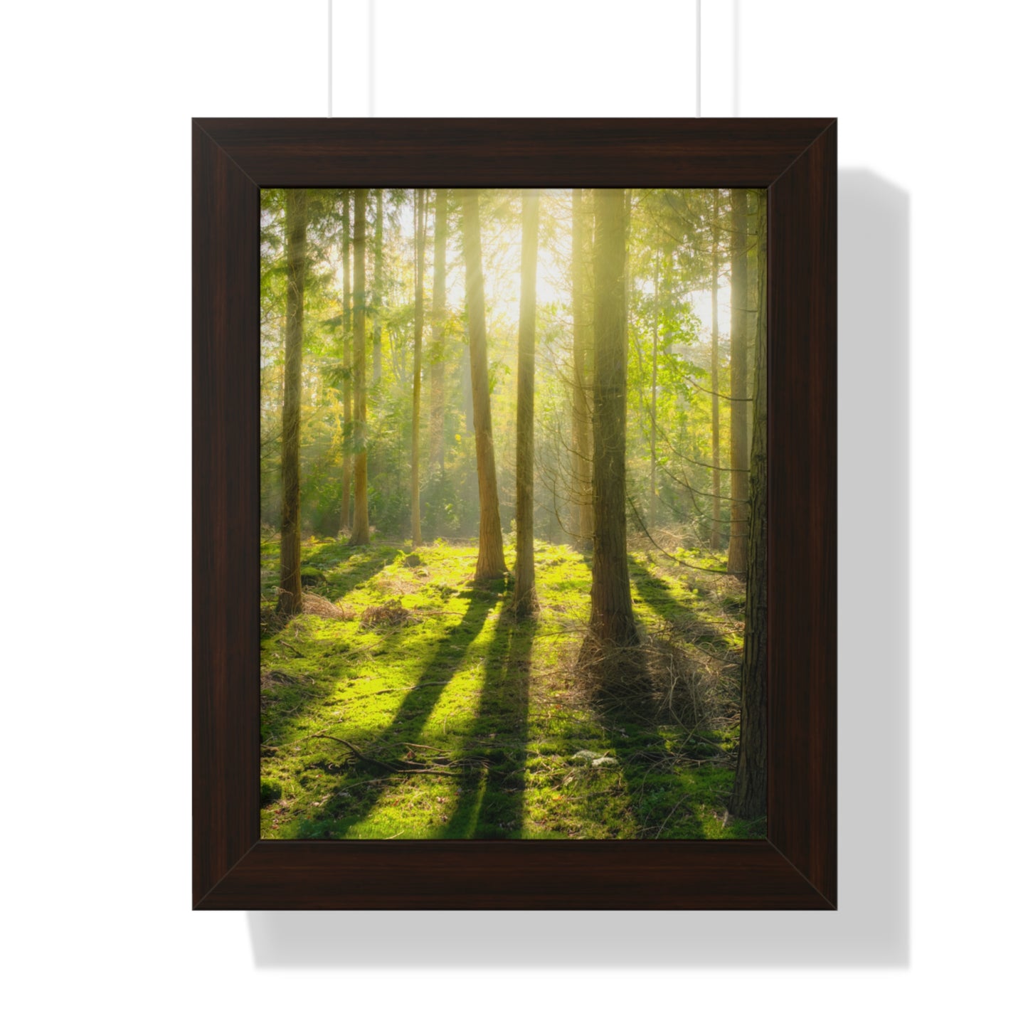 "Mossy Woodland" Framed Vertical Poster