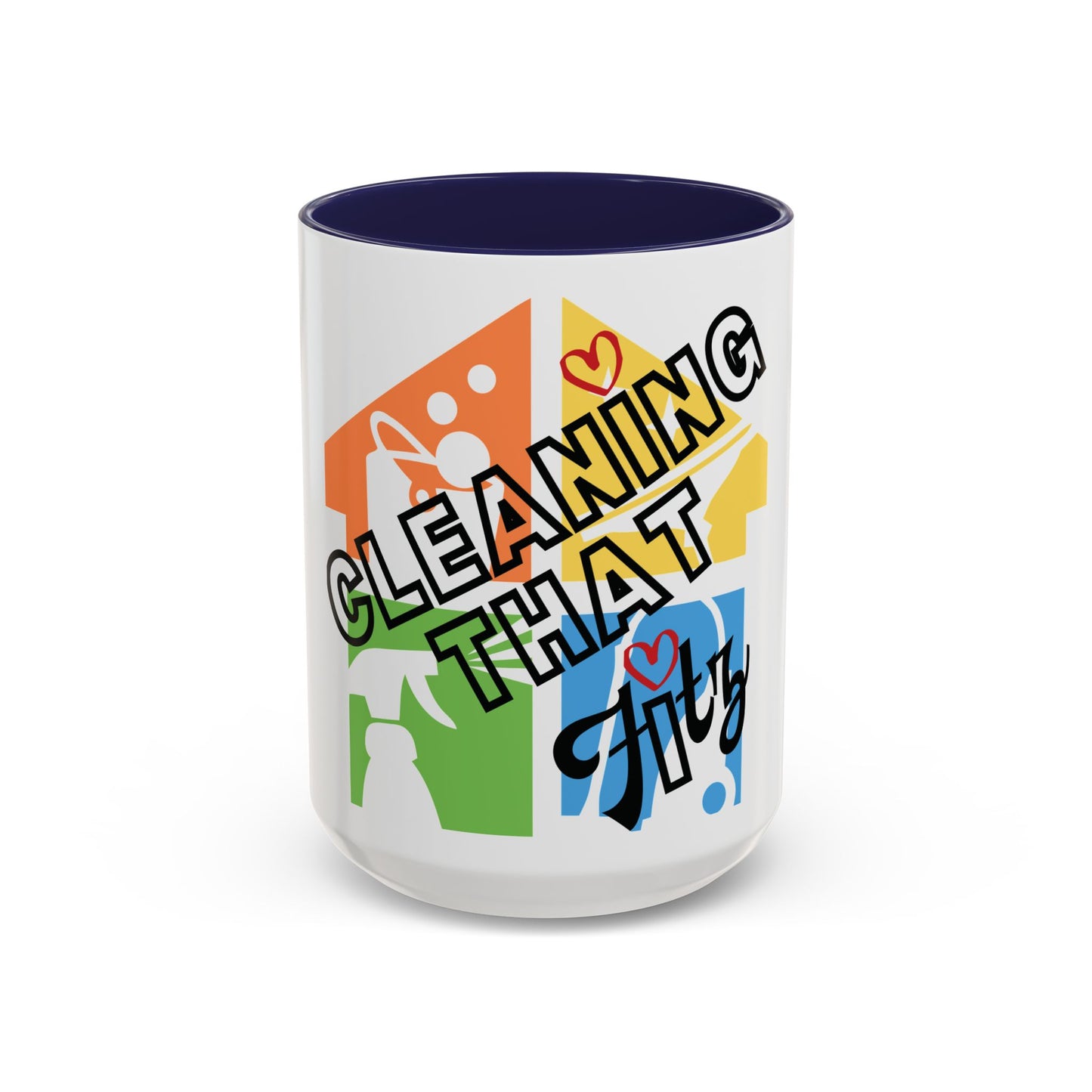 "Cleaning That Fitz" Logo Accent Coffee Mug (11, 15oz)