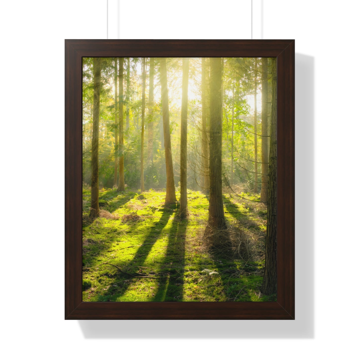 "Mossy Woodland" Framed Vertical Poster