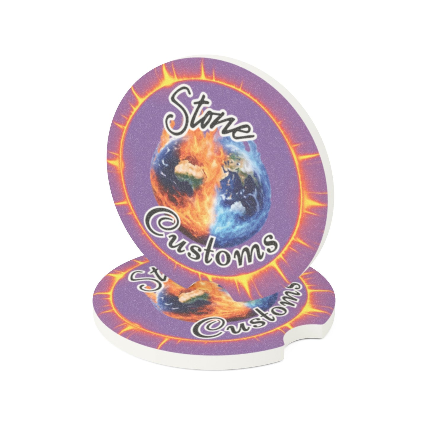 "Stone Customs" Soapstone Car Coaster (Lavender)