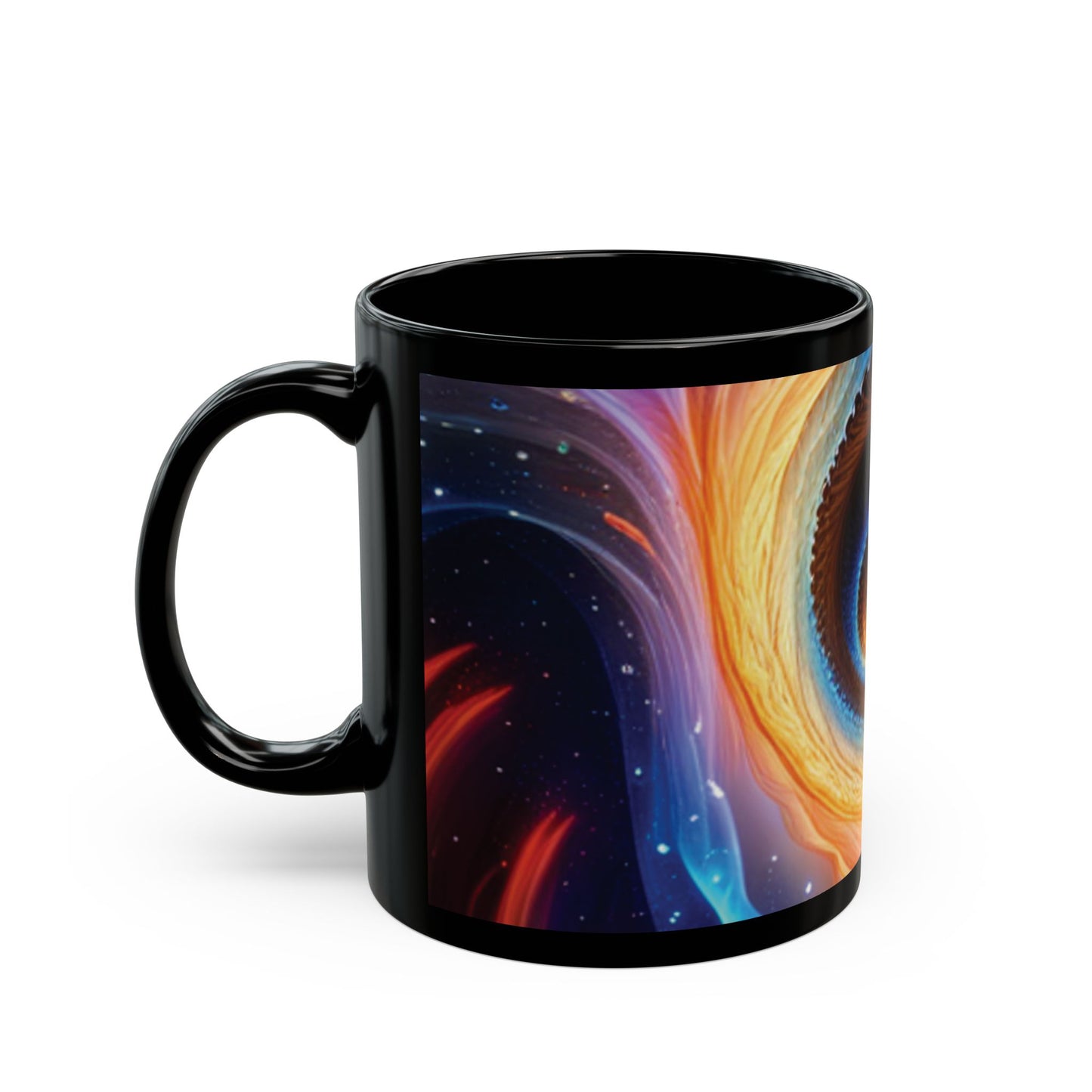 "Cosmic Spiral" Black Mug (11oz, 15oz)