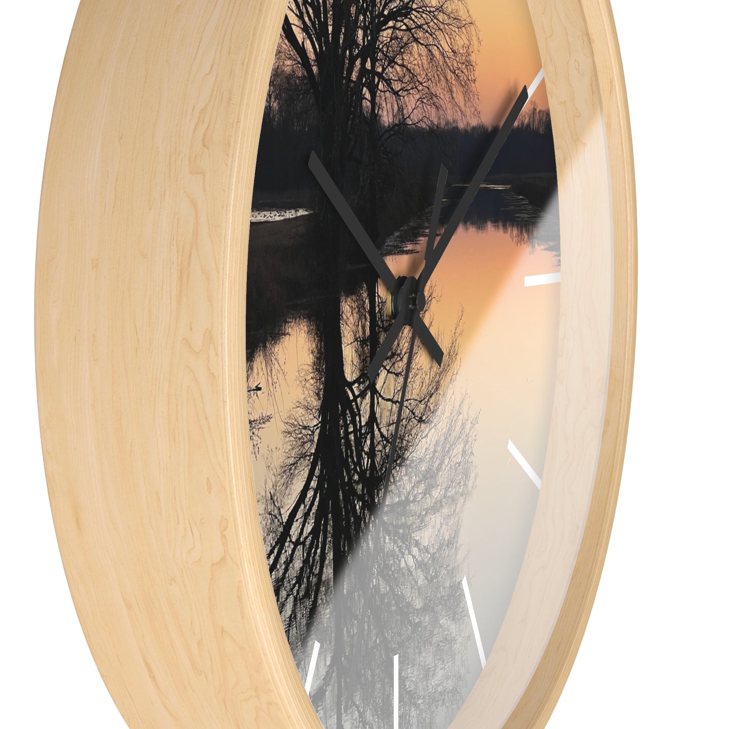 “Reflection At Sunset” Wall Clock