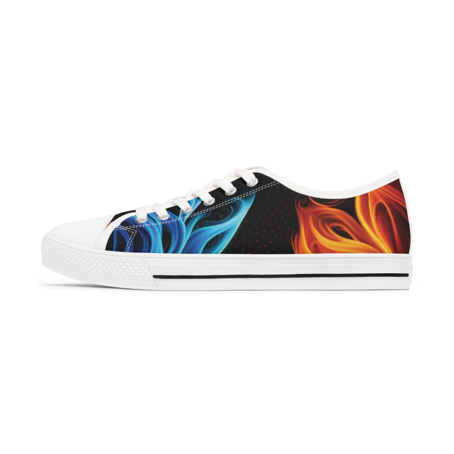 "Dancing Flames" Women's Low Top Sneakers