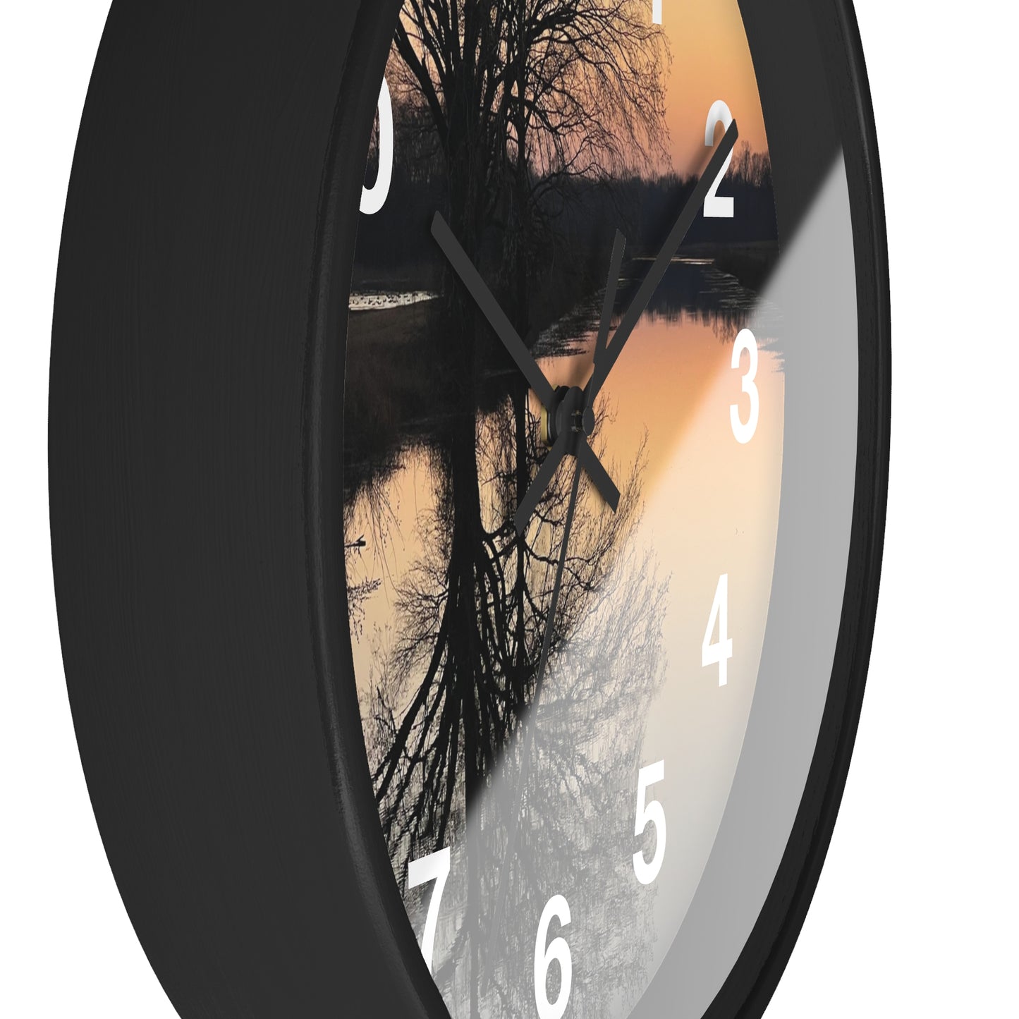 “Reflection At Sunset” Numbered Wall Clock