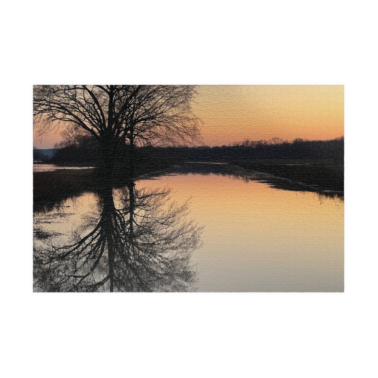 Horizontal “Reflection At Sunset” Puzzle (110, 252, 520, 1014-piece)