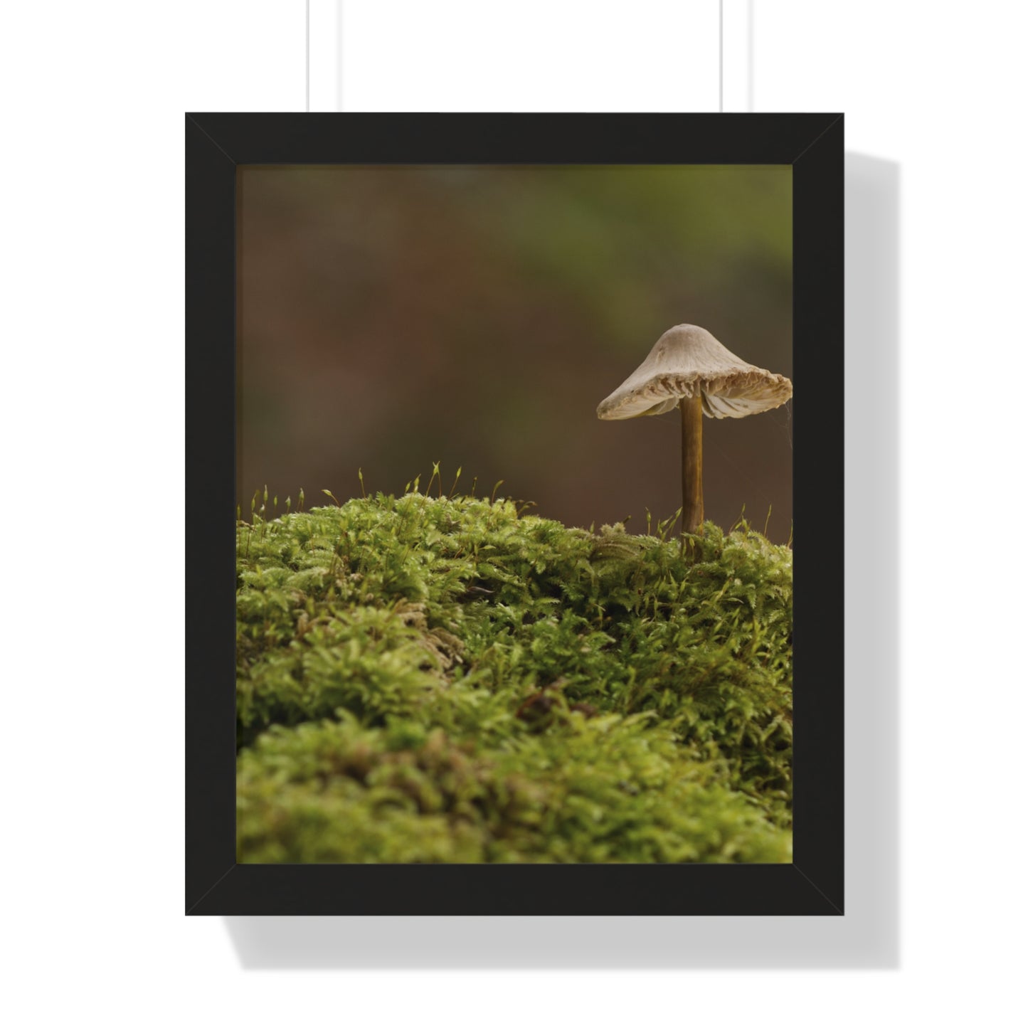 "Mushroom on Mossy Mound" Framed Vertical Poster