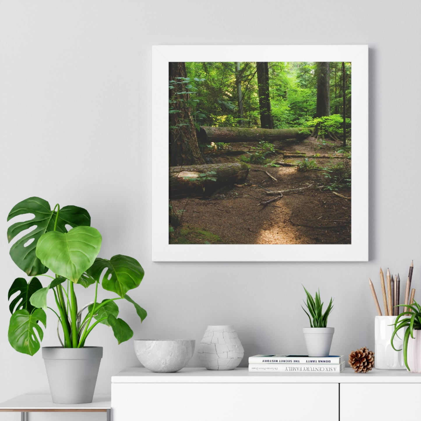 "Fallen Tree" Framed Vertical Poster