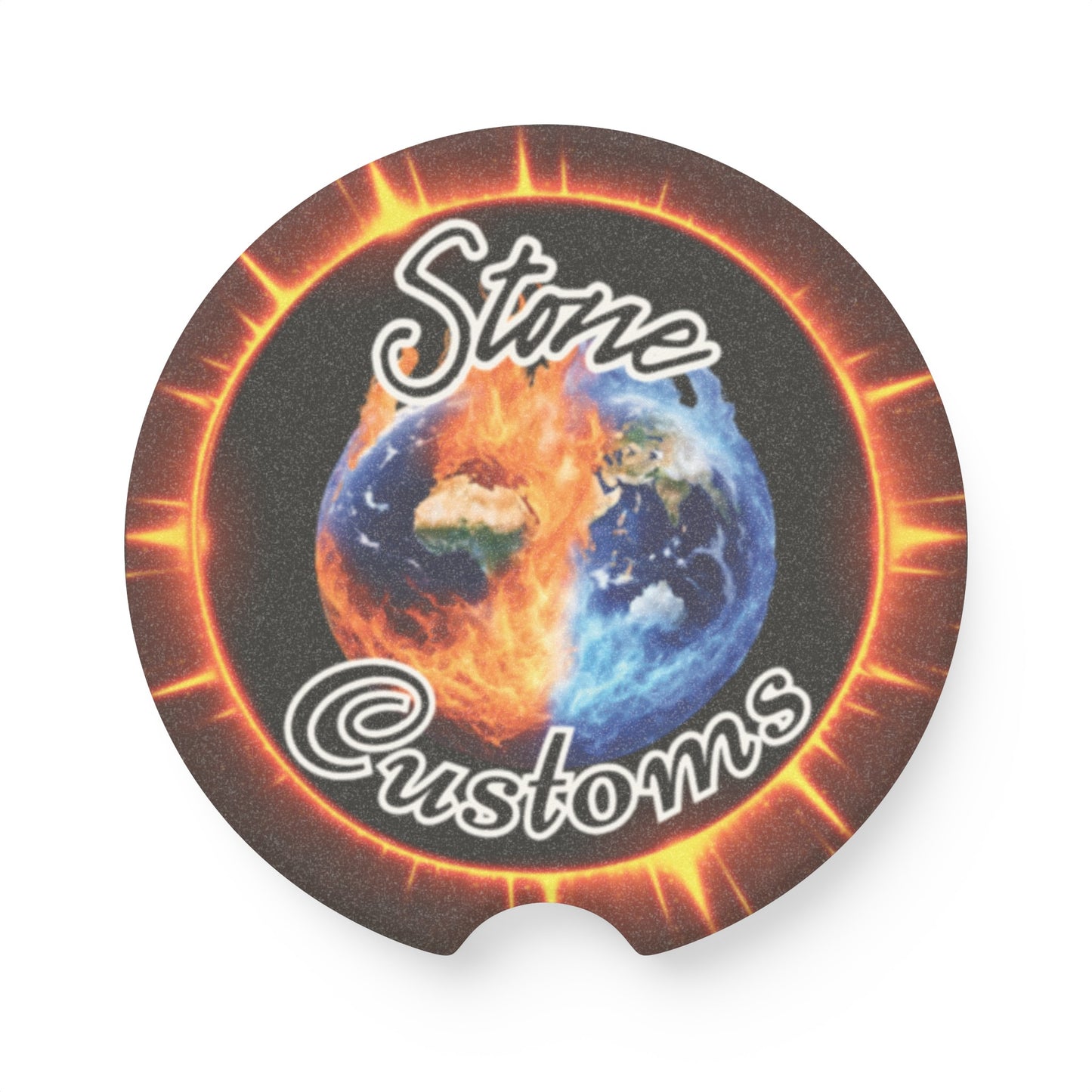 "Stone Customs" Soapstone Car Coaster (Black)