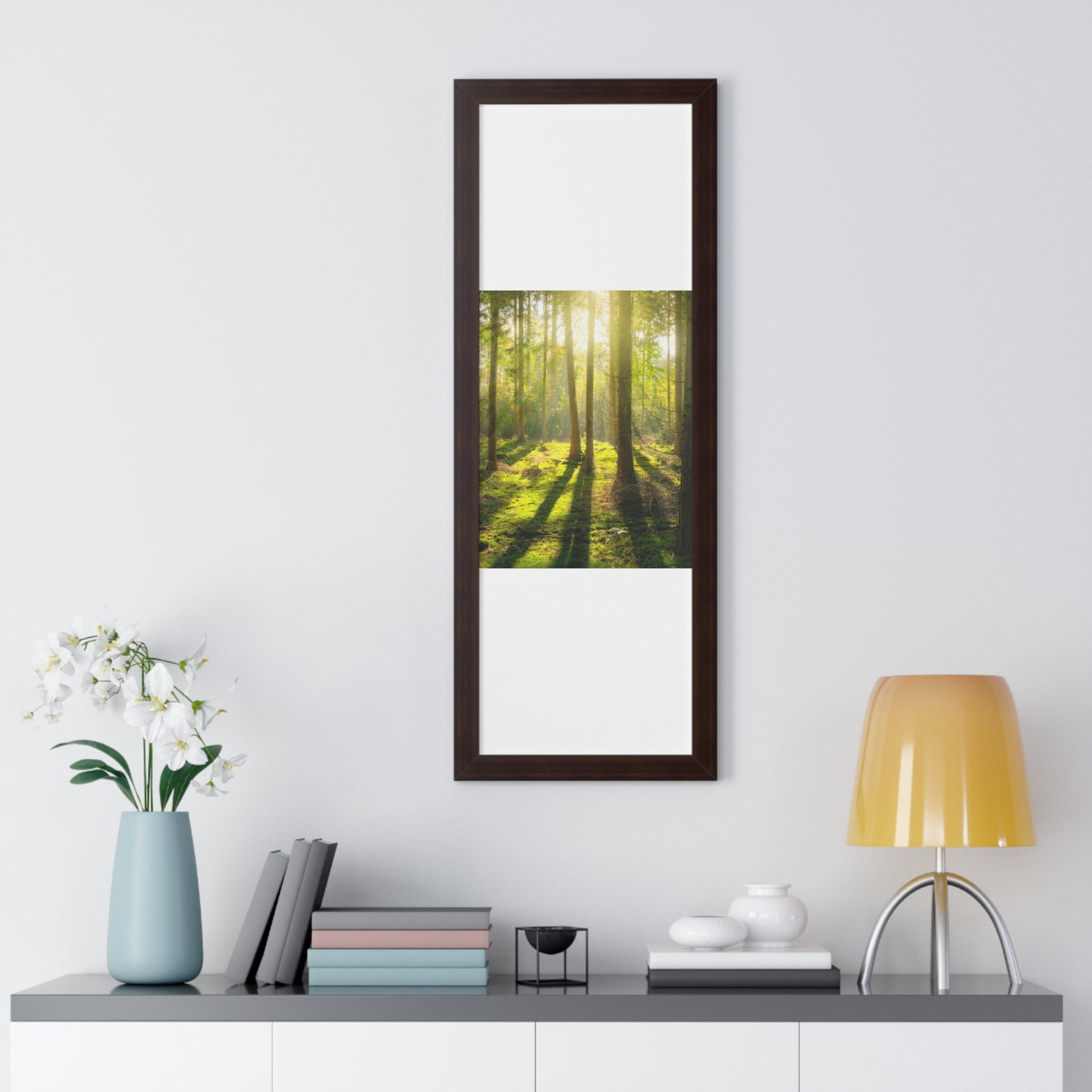 "Mossy Woodland" Framed Vertical Poster