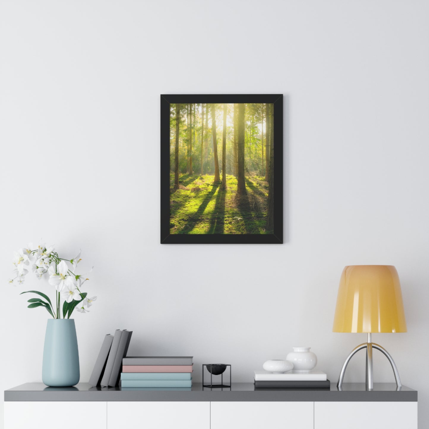 "Mossy Woodland" Framed Vertical Poster