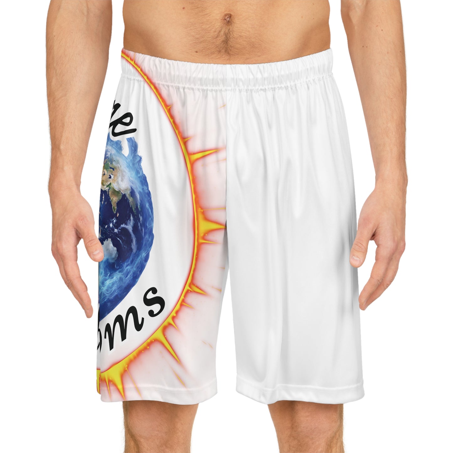 "Stone Customs" Right Leg Basketball Shorts (AOP)