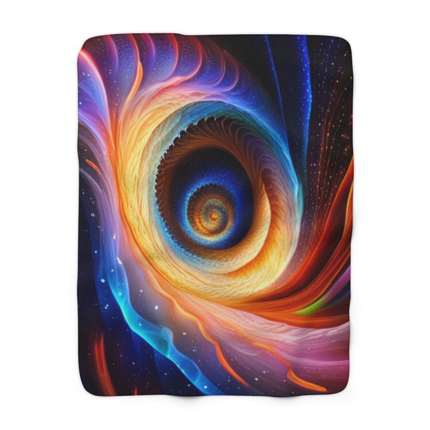 "Cosmic Spiral" Sherpa Fleece Blanket