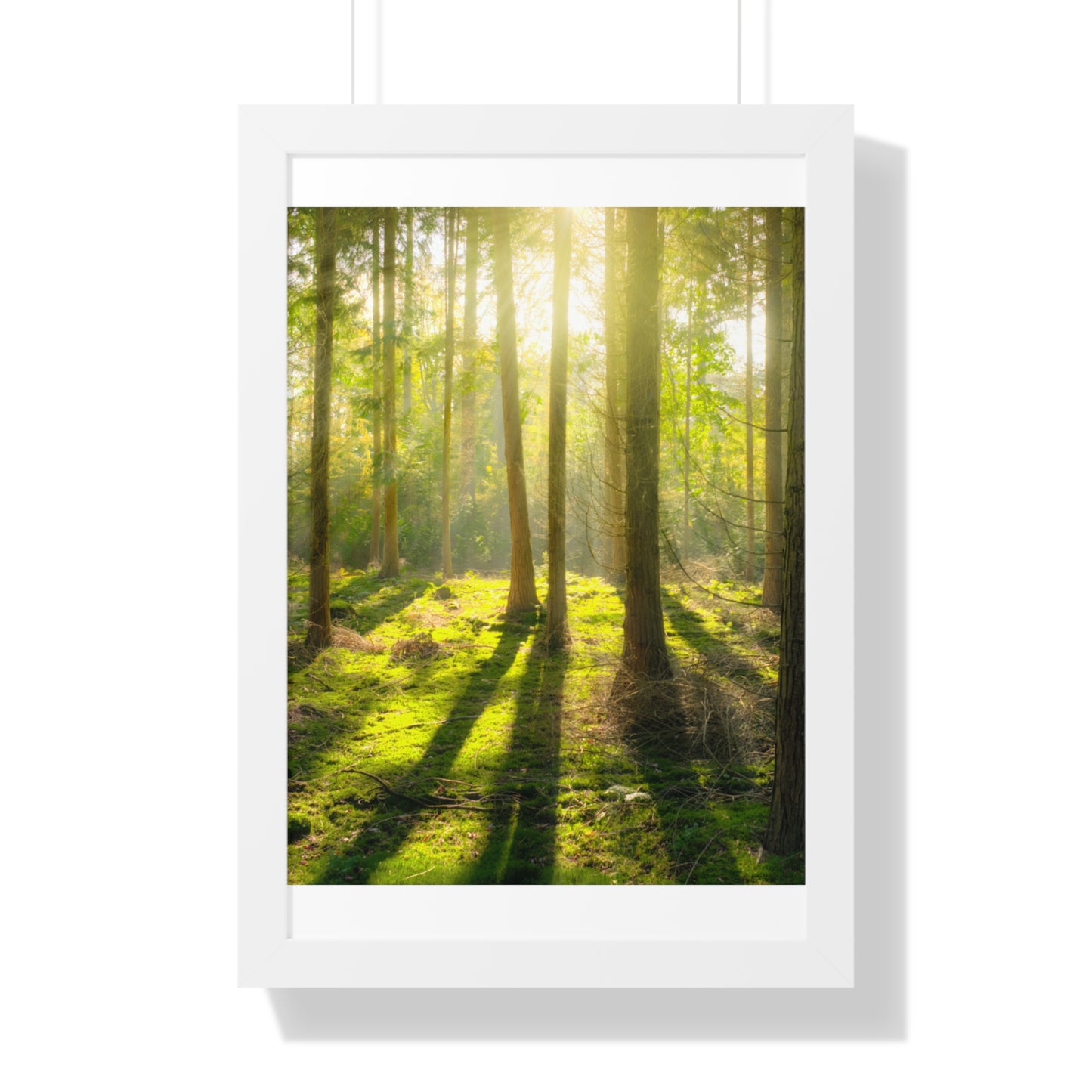 "Mossy Woodland" Framed Vertical Poster