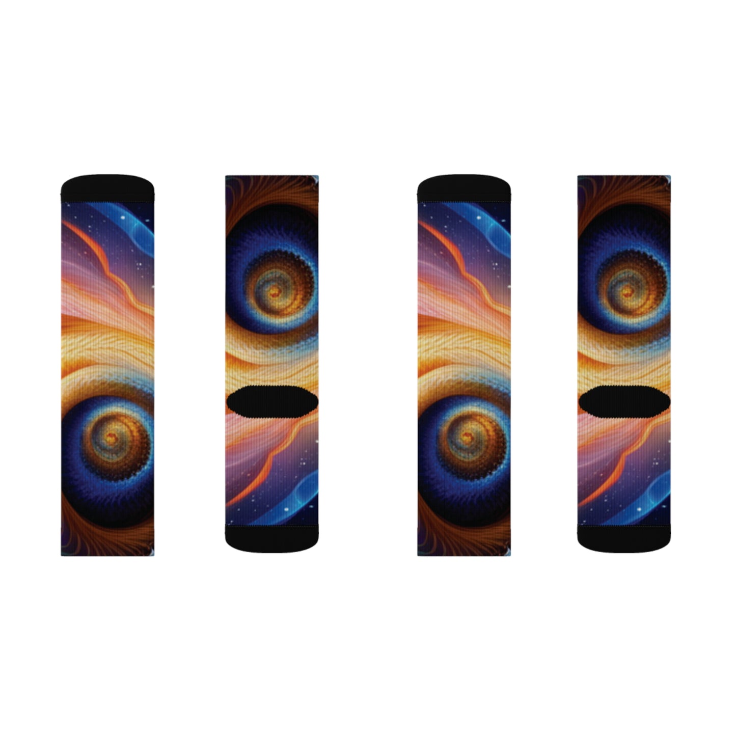 "Cosmic Spiral" Sublimation Socks