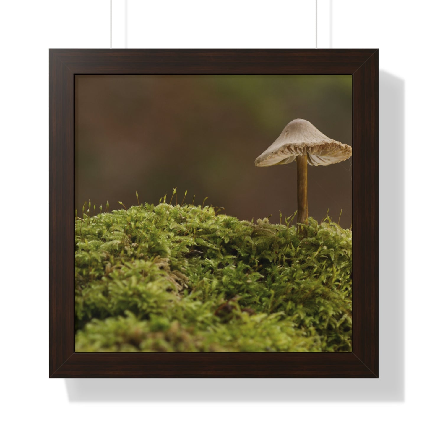 "Mushroom on Mossy Mound" Framed Vertical Poster