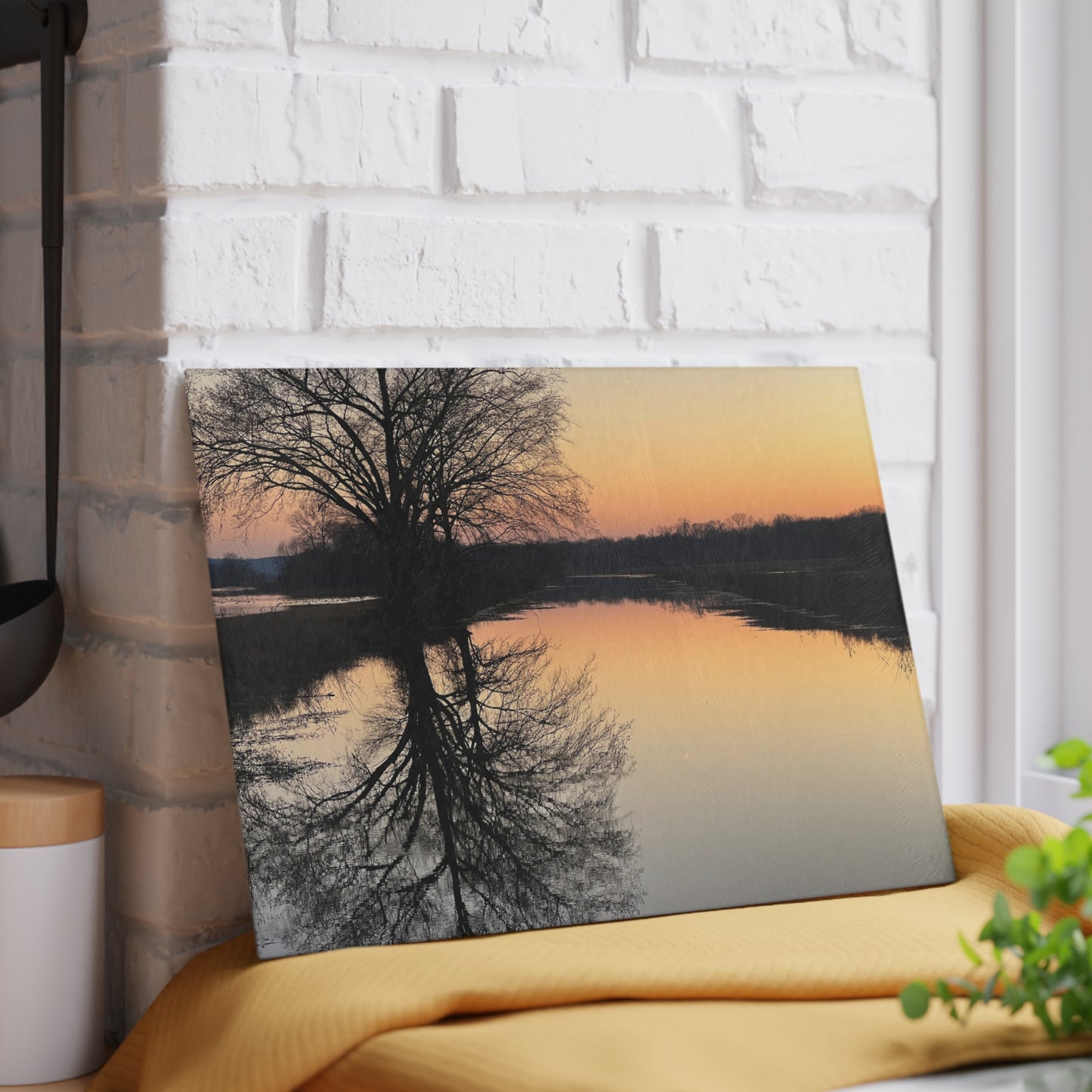 "Reflections At Sunset" Glass Cutting Board