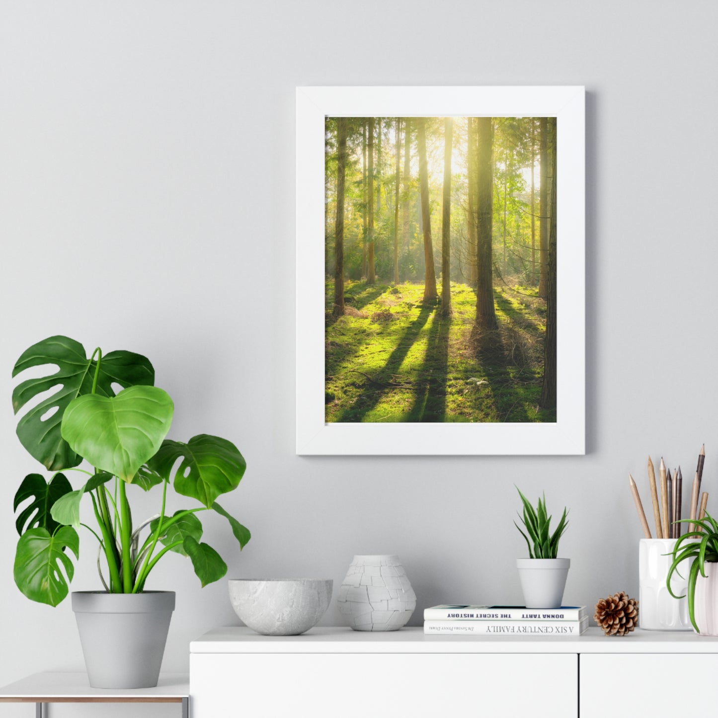 "Mossy Woodland" Framed Vertical Poster