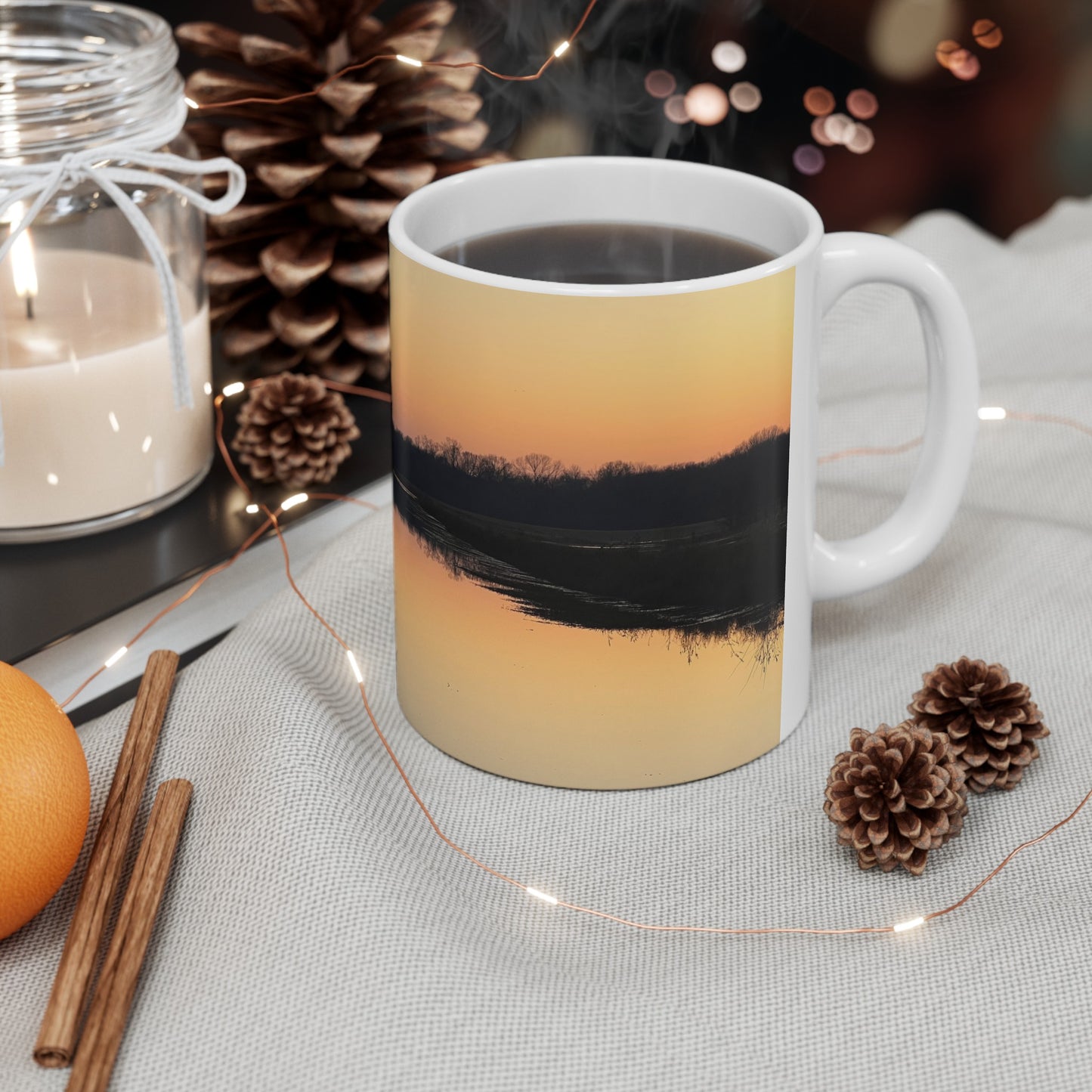 “Reflection At Sunset” Ceramic Mug, (11oz, 15oz)