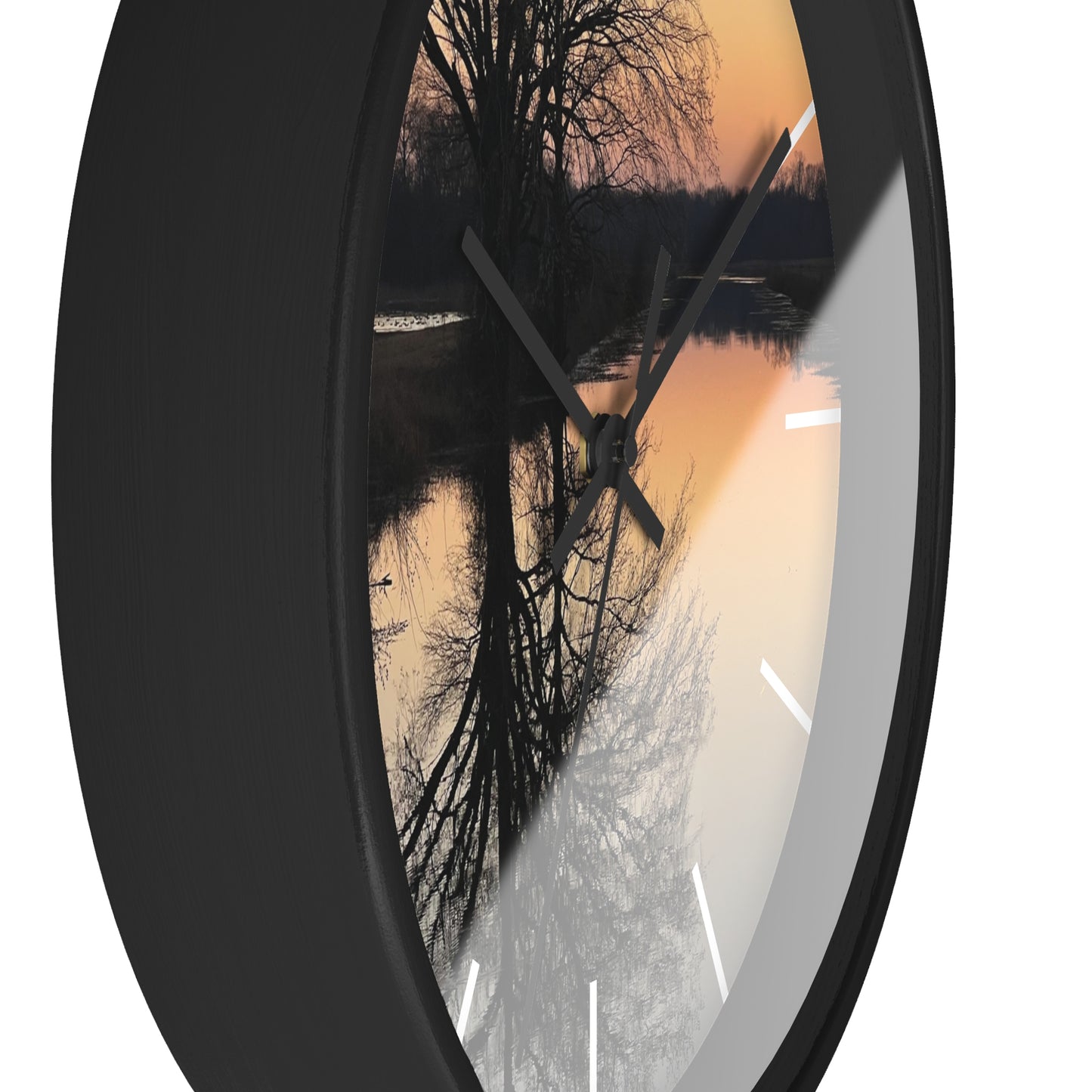 “Reflection At Sunset” Wall Clock