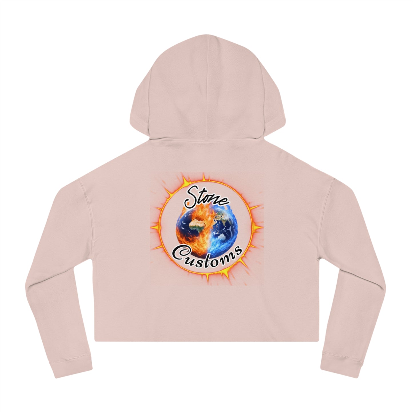 Fun Graphic Cropped Hooded Sweatshirt - “I’m Extremely Unstable! Run!” with “Stone Customs” logo on back