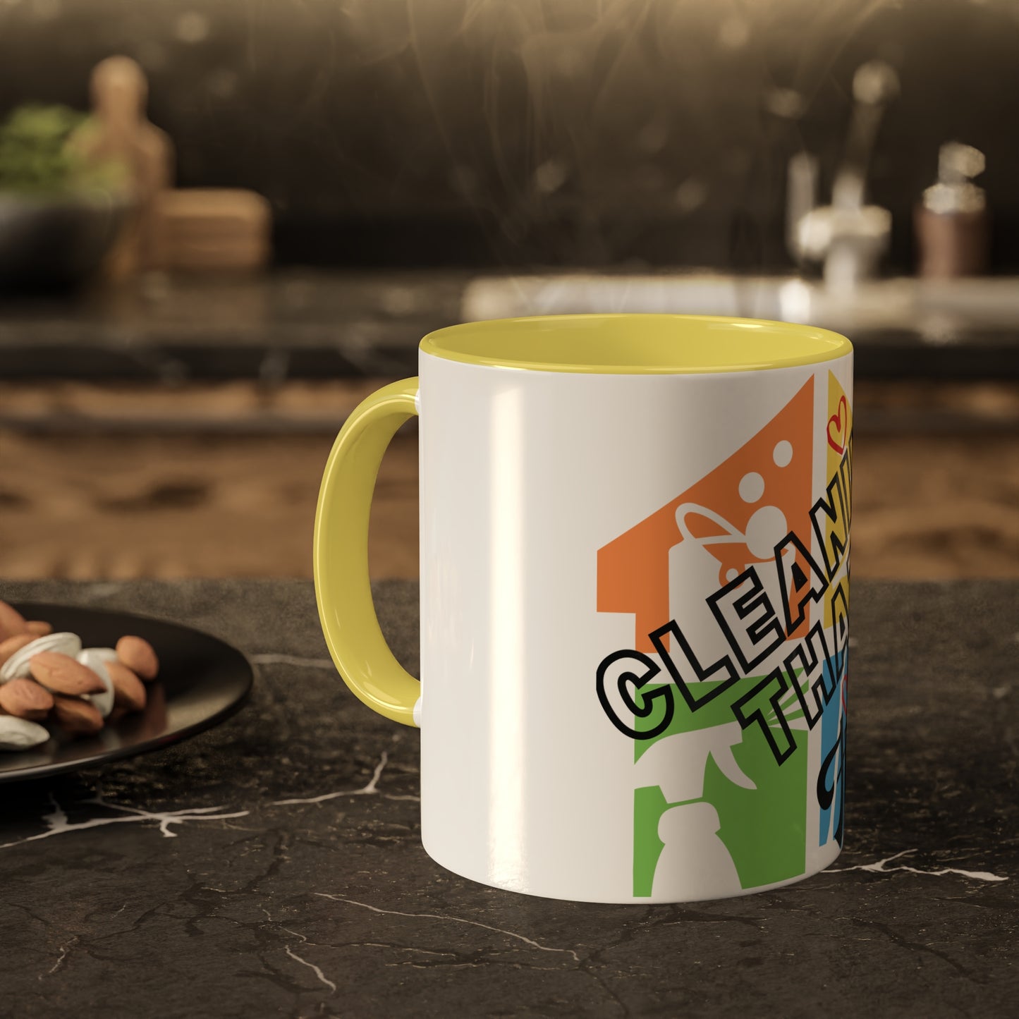 "Cleaning That Fitz" Logo Colorful Mugs, 11oz