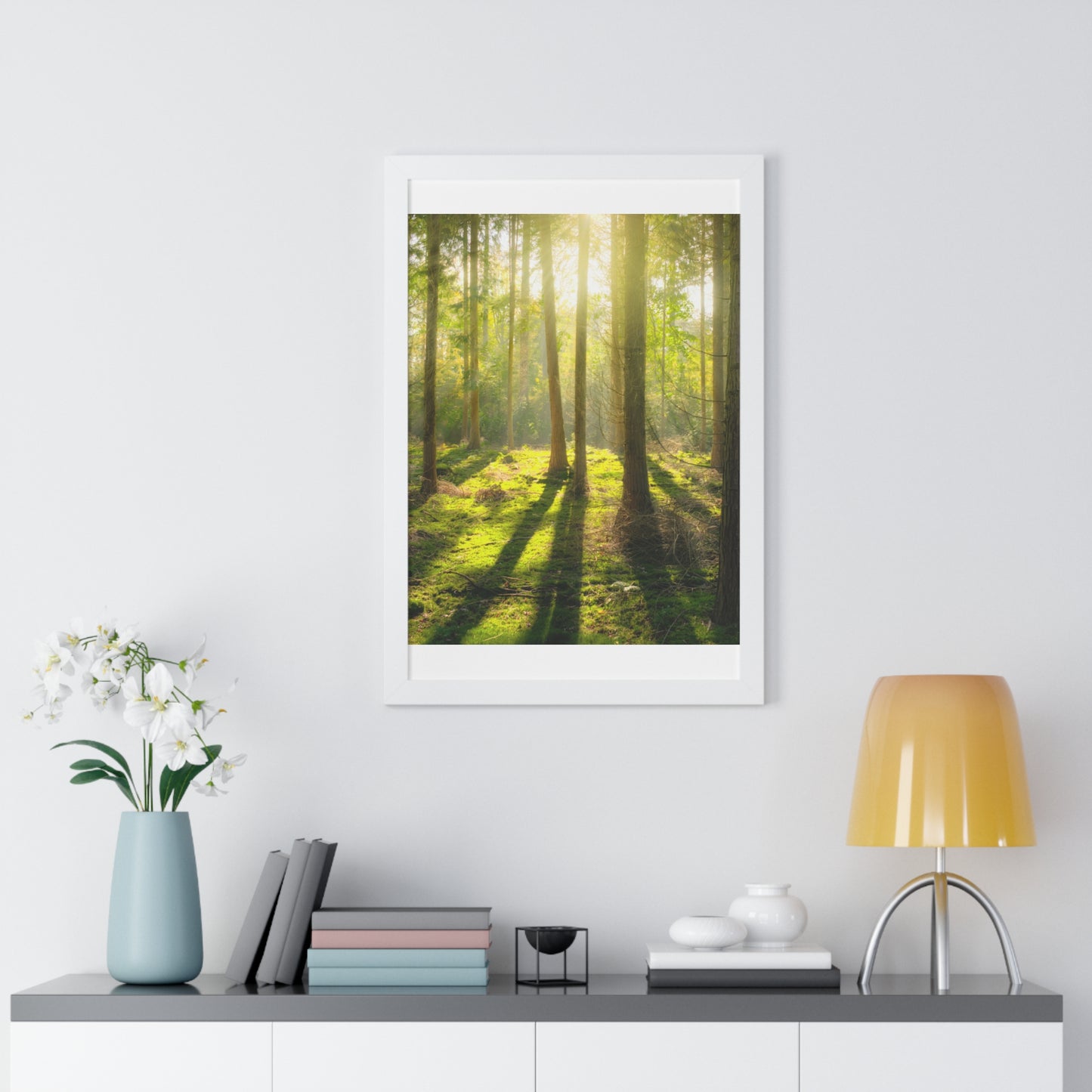 "Mossy Woodland" Framed Vertical Poster