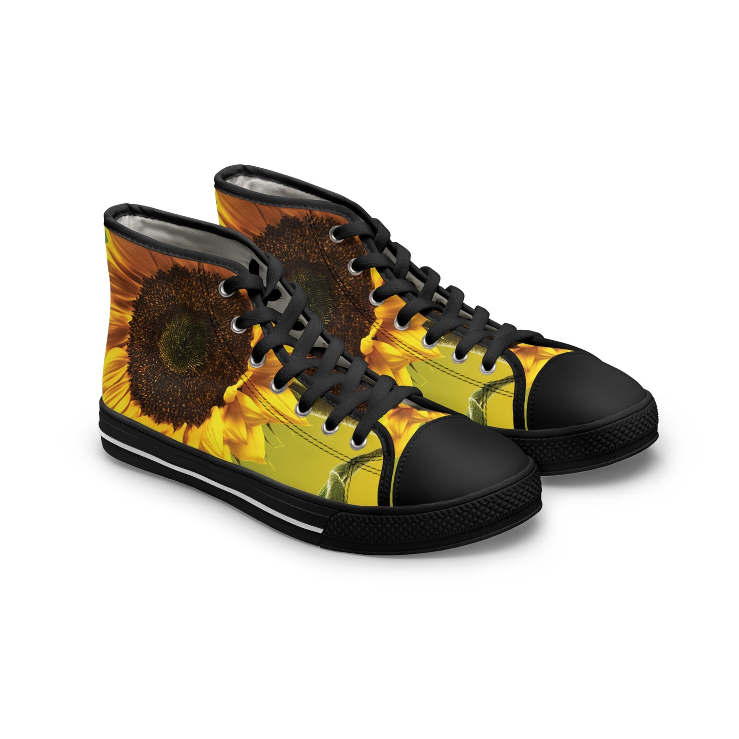 "Sunflower" Women's High Top Sneakers