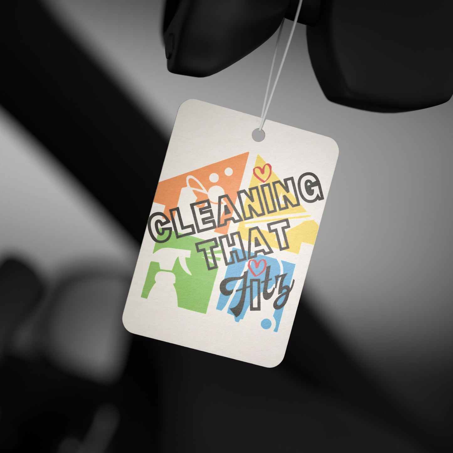 "Cleaning That Fitz" Logo Car Air Freshener