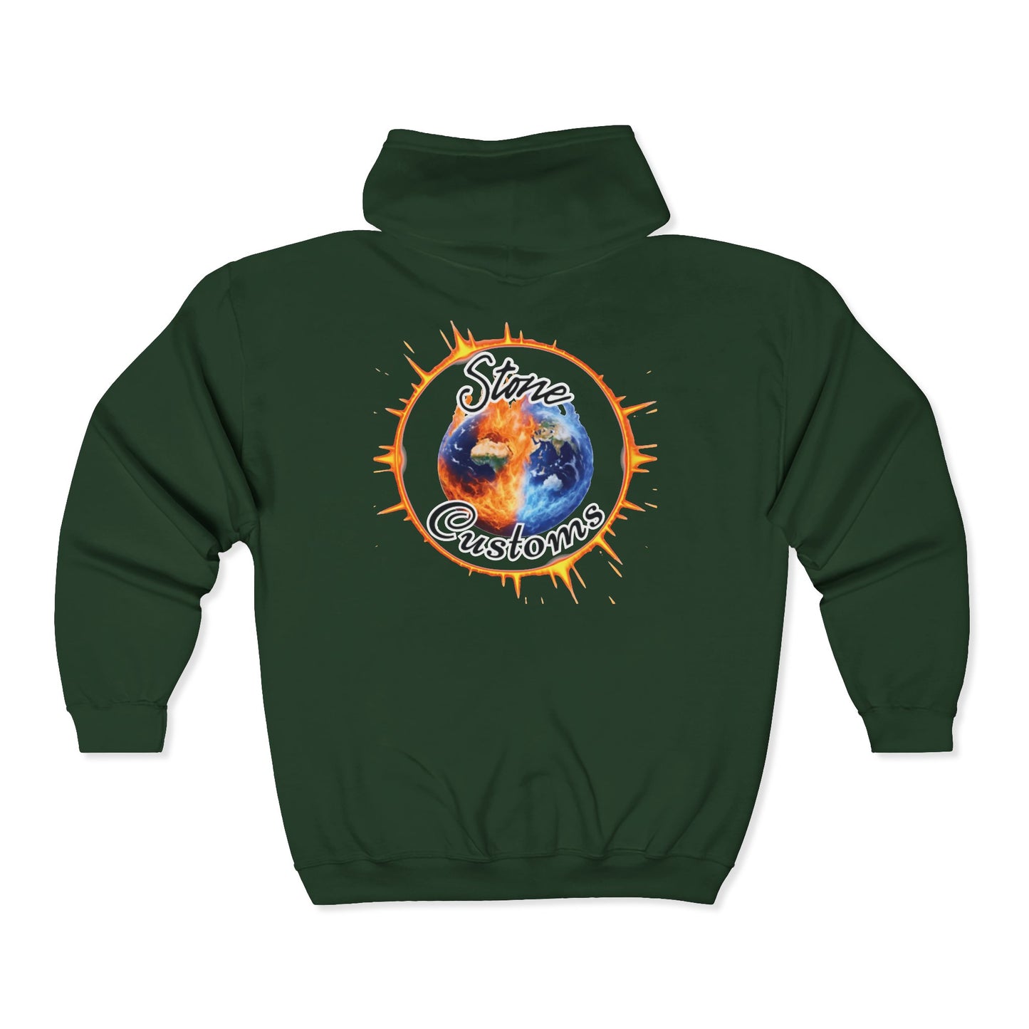 "Stone Customs" Logo on back - Unisex Heavy Blend™ Full Zip Hooded Sweatshirt