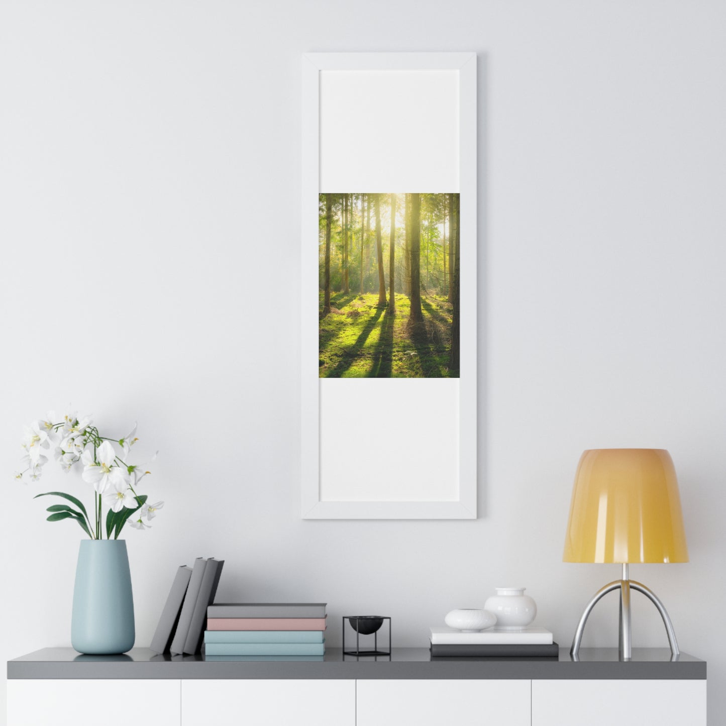 "Mossy Woodland" Framed Vertical Poster