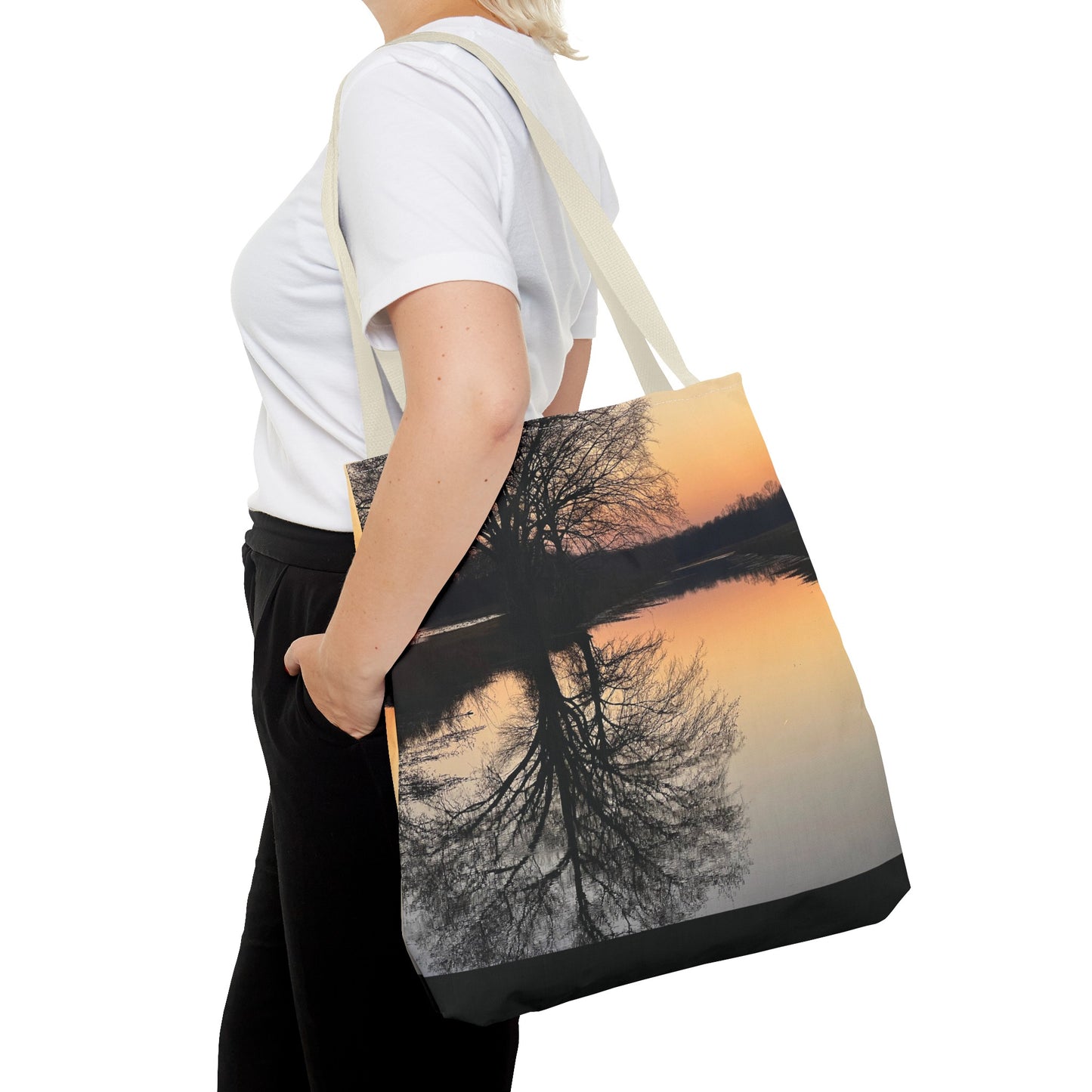 “Reflection At Sunset” Tote Bag (AOP)