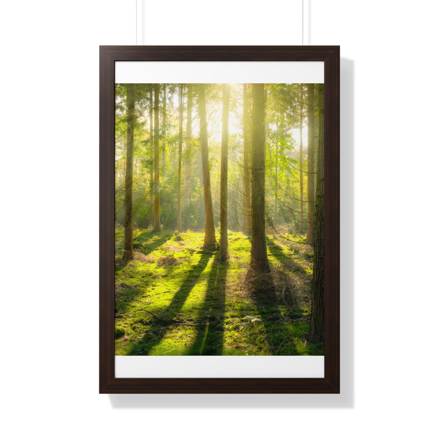 "Mossy Woodland" Framed Vertical Poster