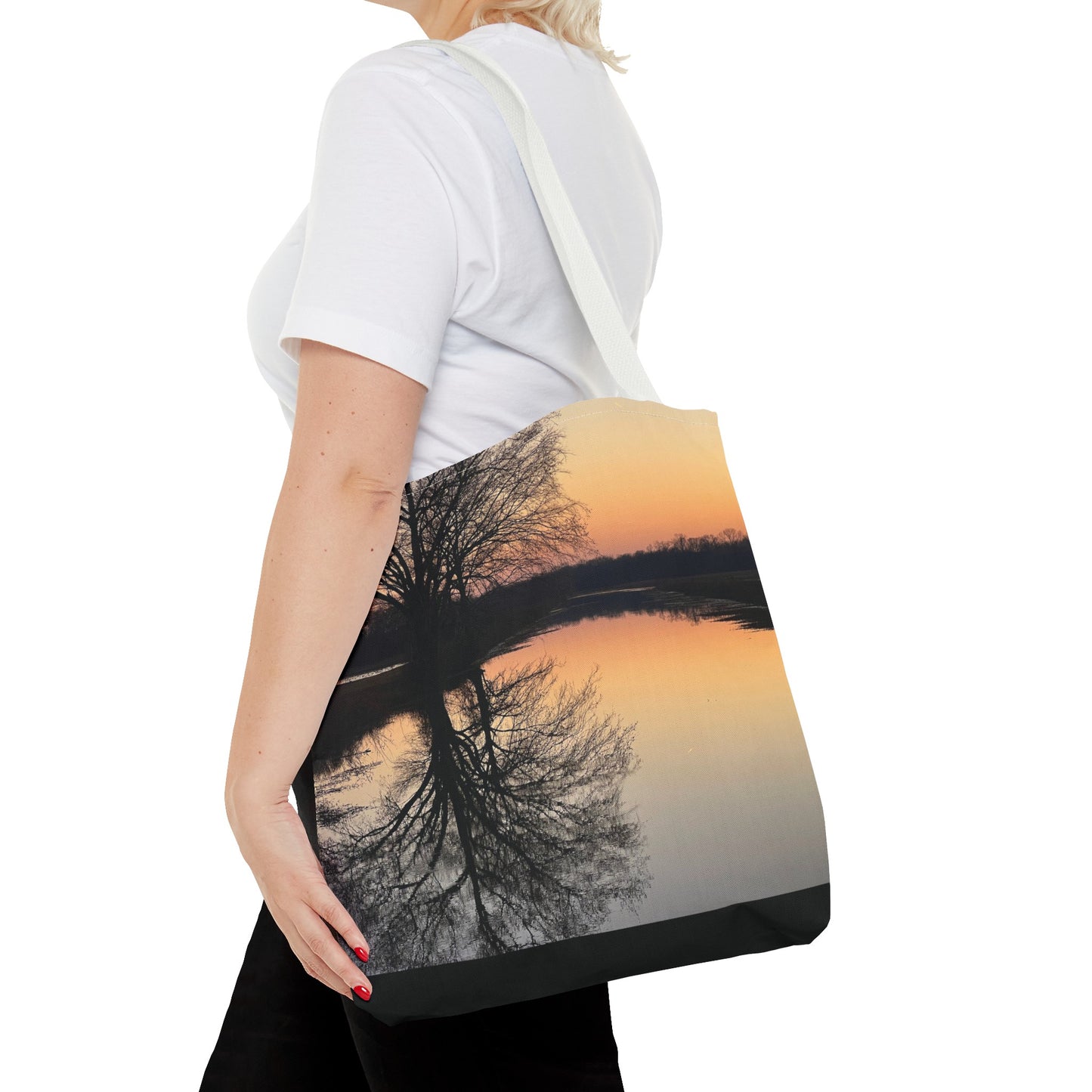 “Reflection At Sunset” Tote Bag (AOP)